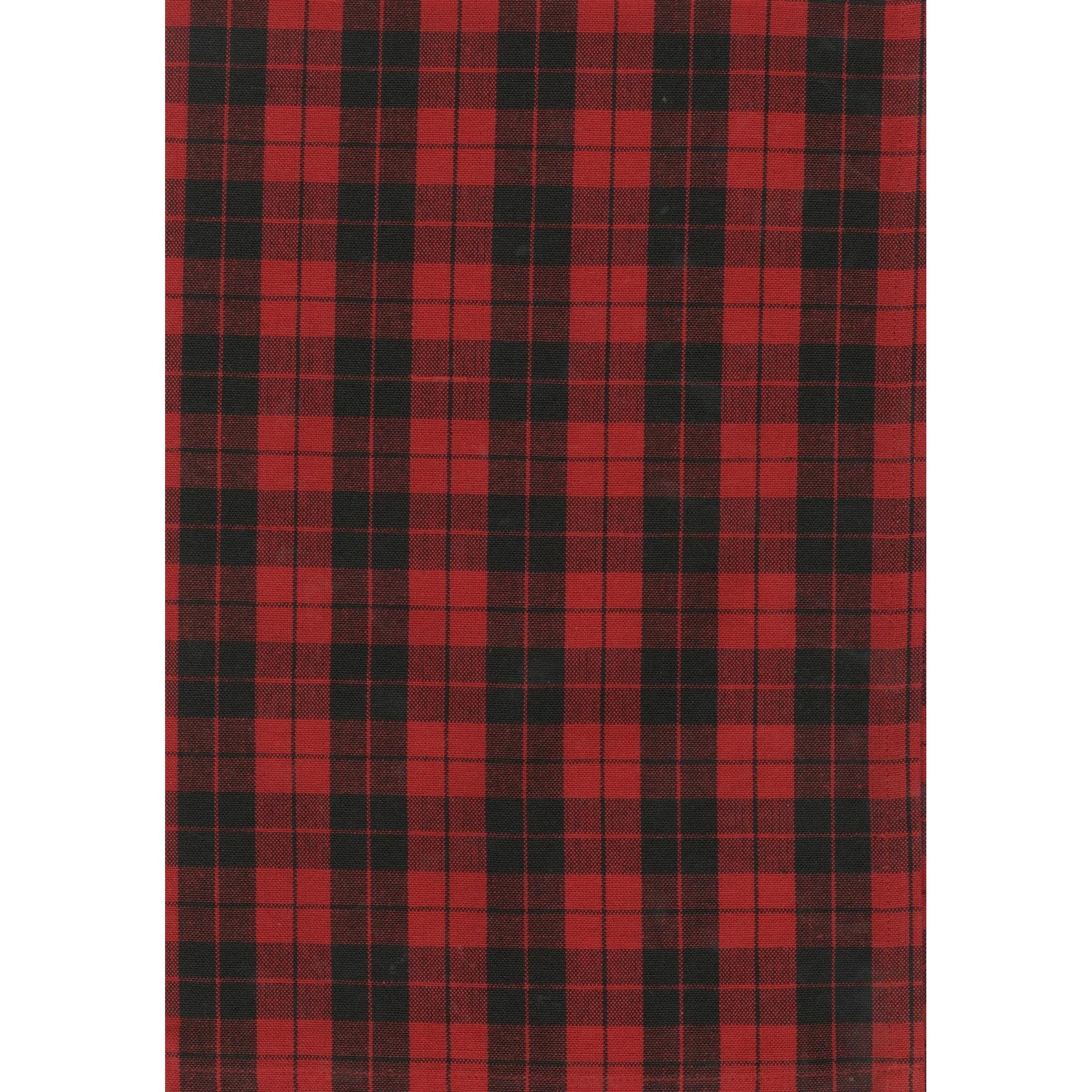 Dunroven House Tea Towel - Bright Red and Black