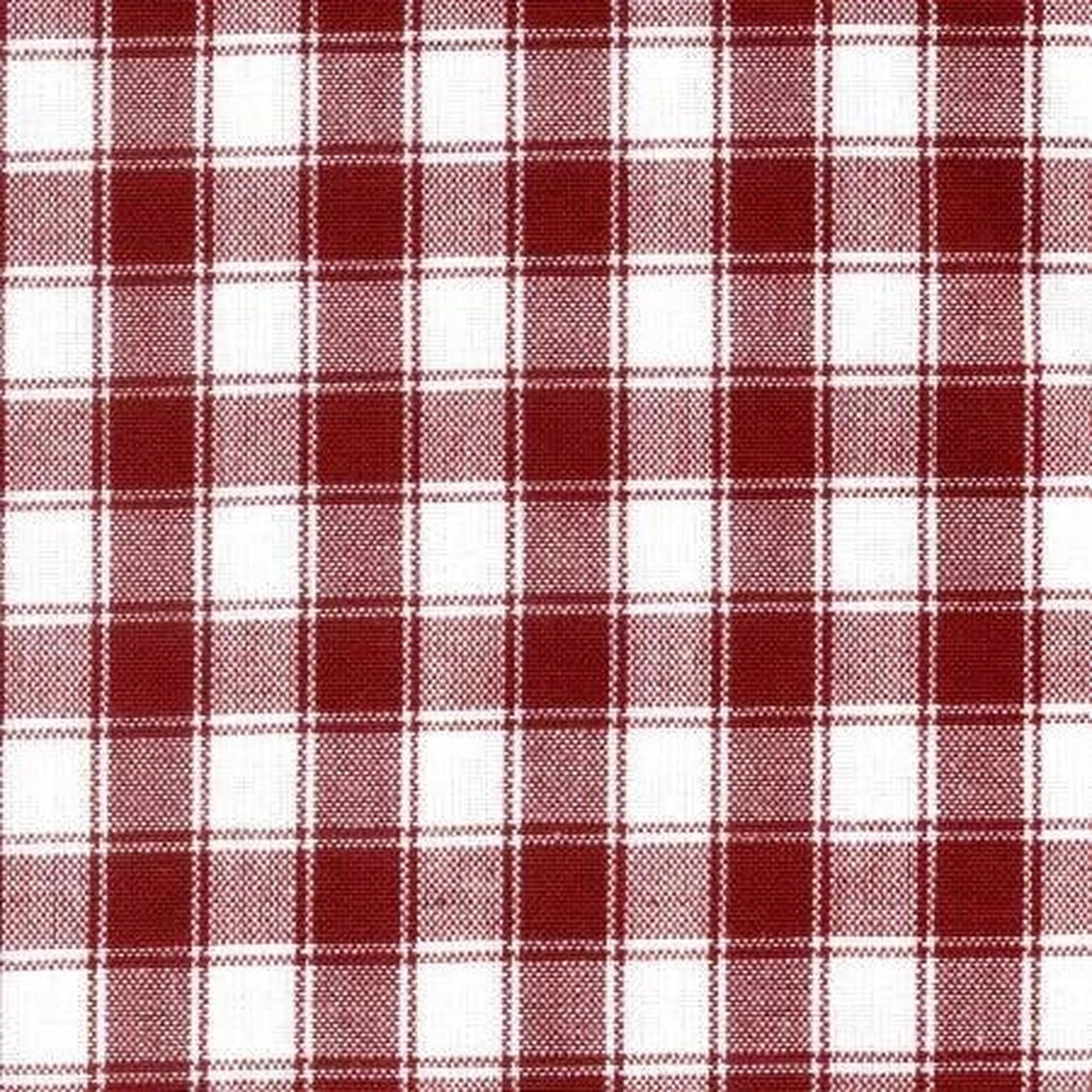 Dunroven House Tea Towel - Check Red and White