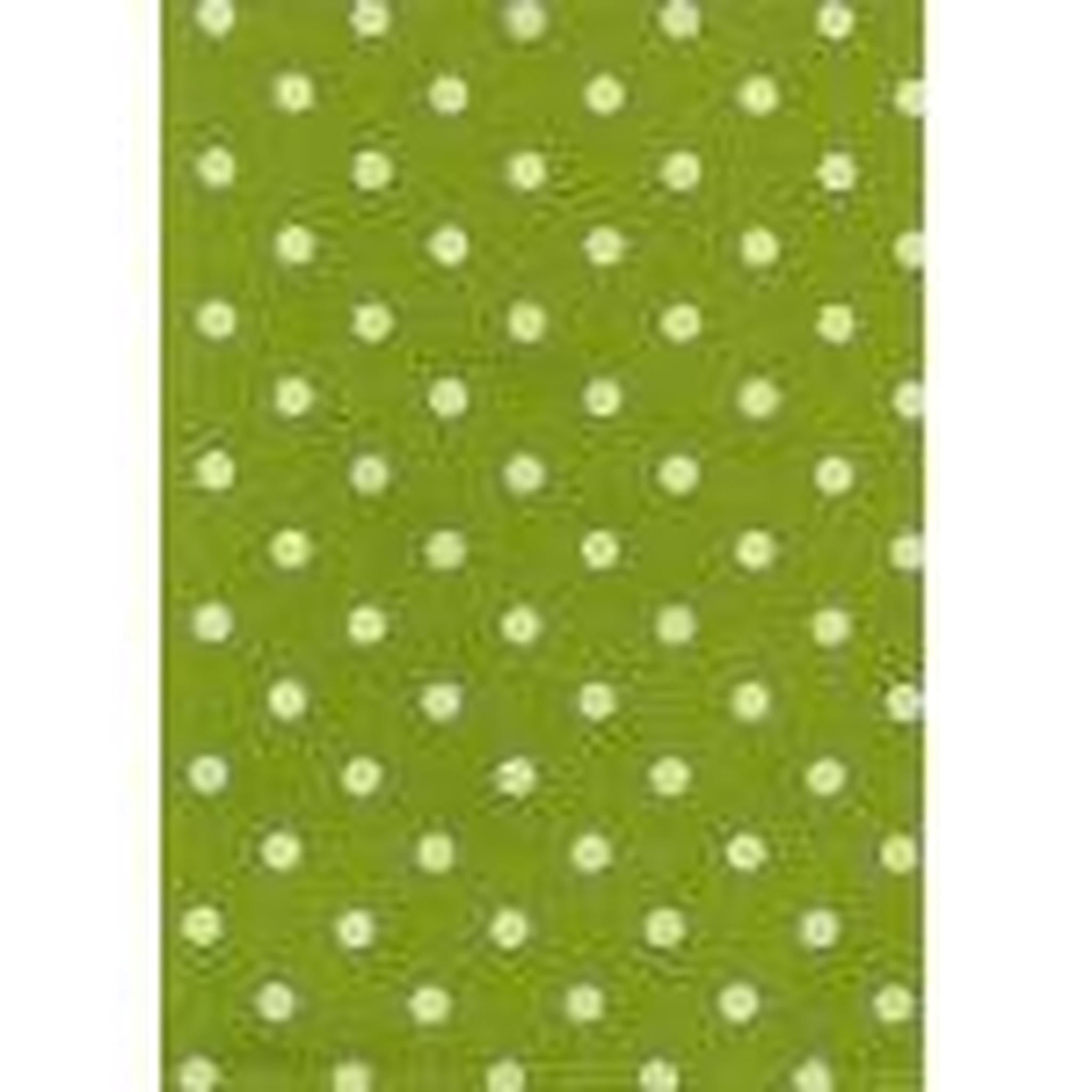Dunroven House Tea Towel - Lime Green Polka Dots