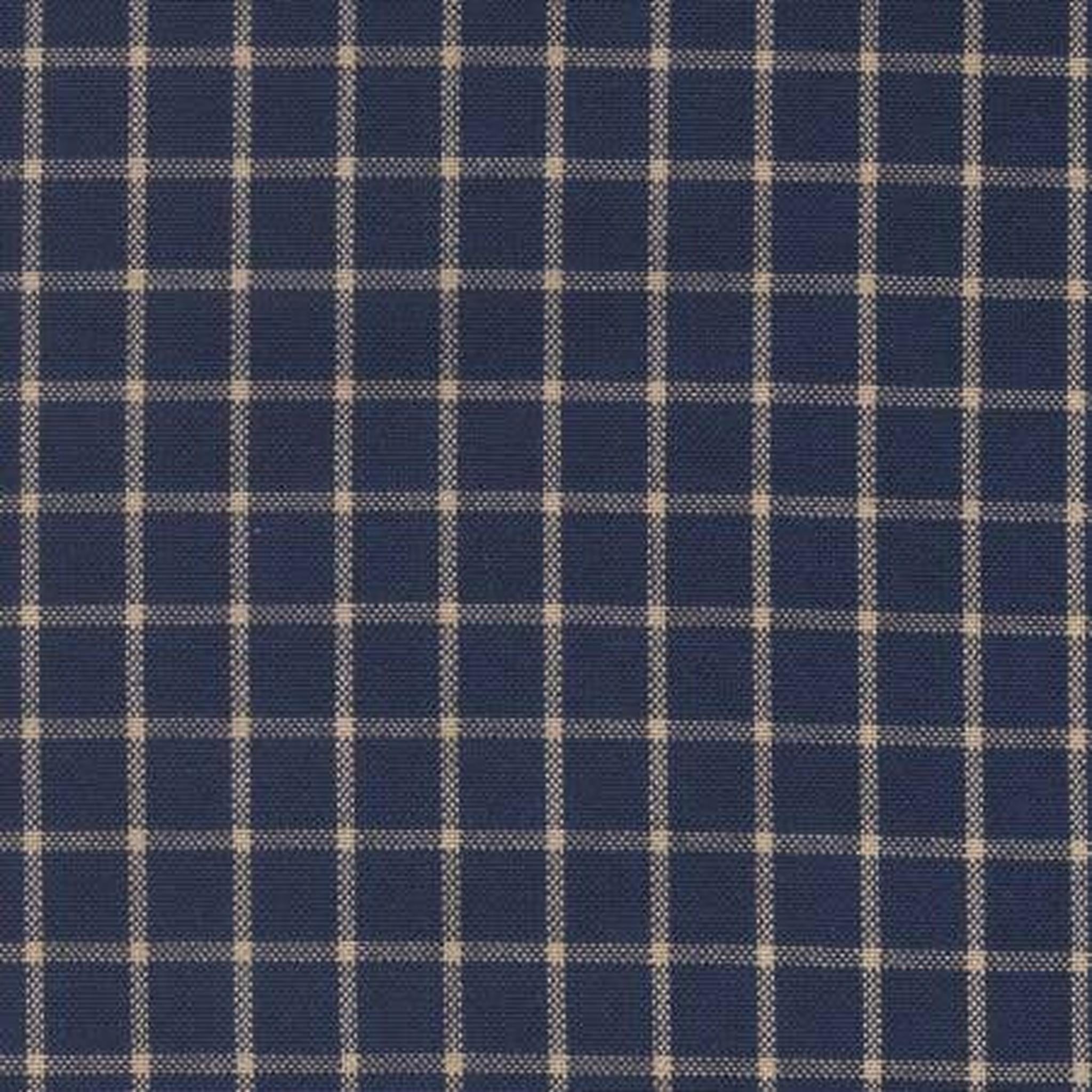 Dunroven House Tea Towel - Reverse Window Pane - Navy