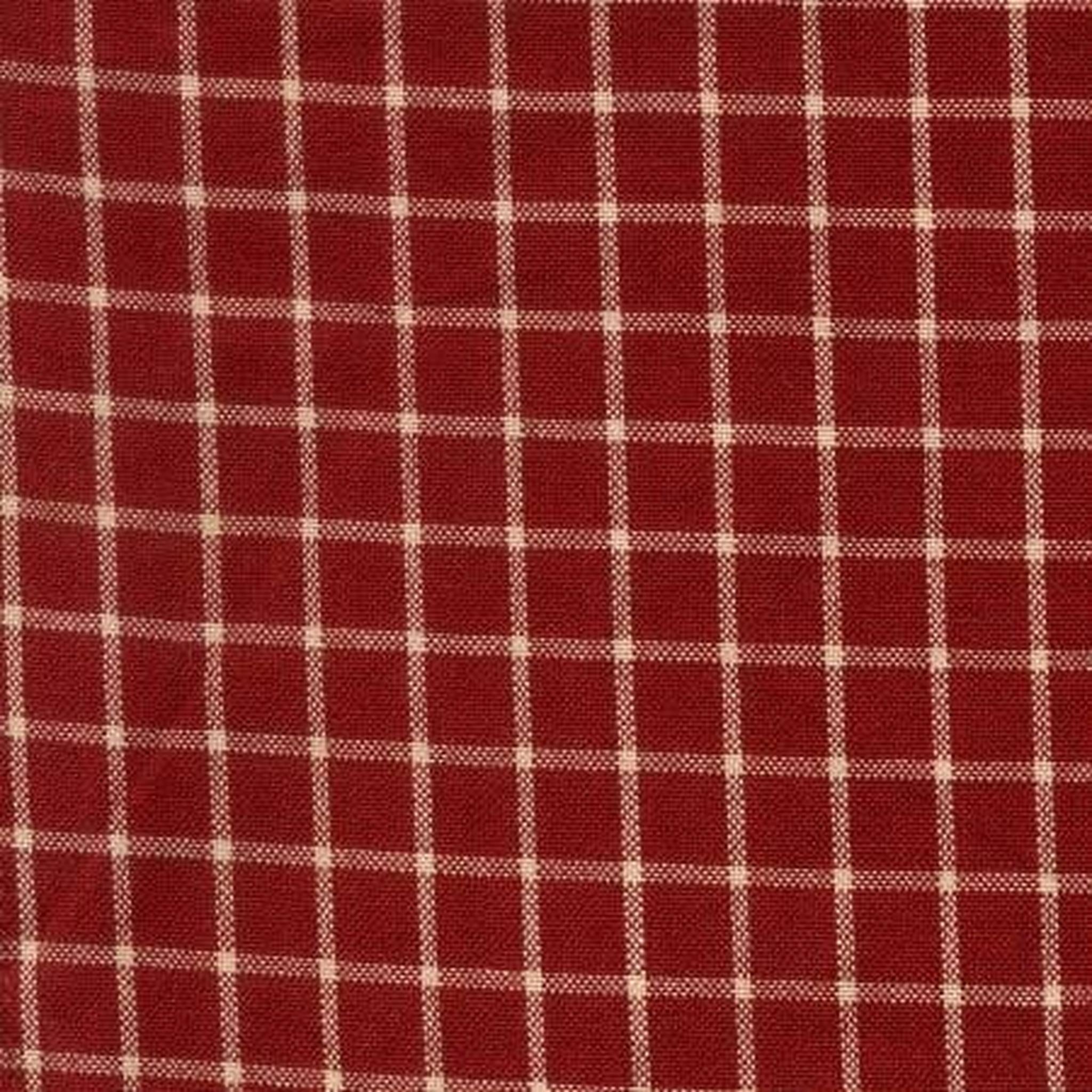 Dunroven House Tea Towel - Reverse Window Pane - Red
