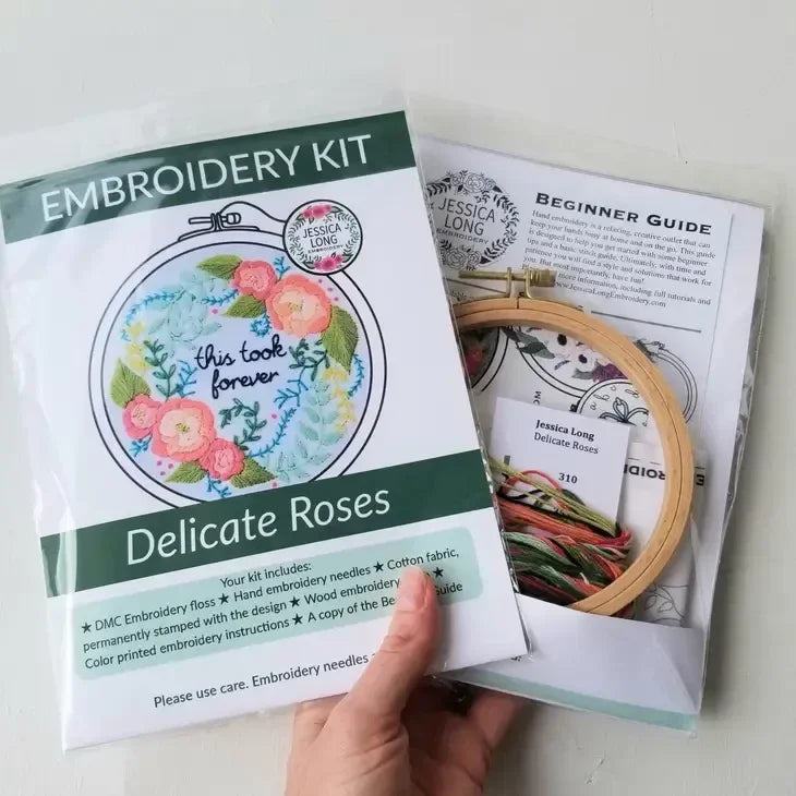 Delicate Roses Embroidery Kit