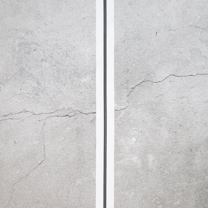 White Nylon Coil Zipper #3 - Gunmetal Finish