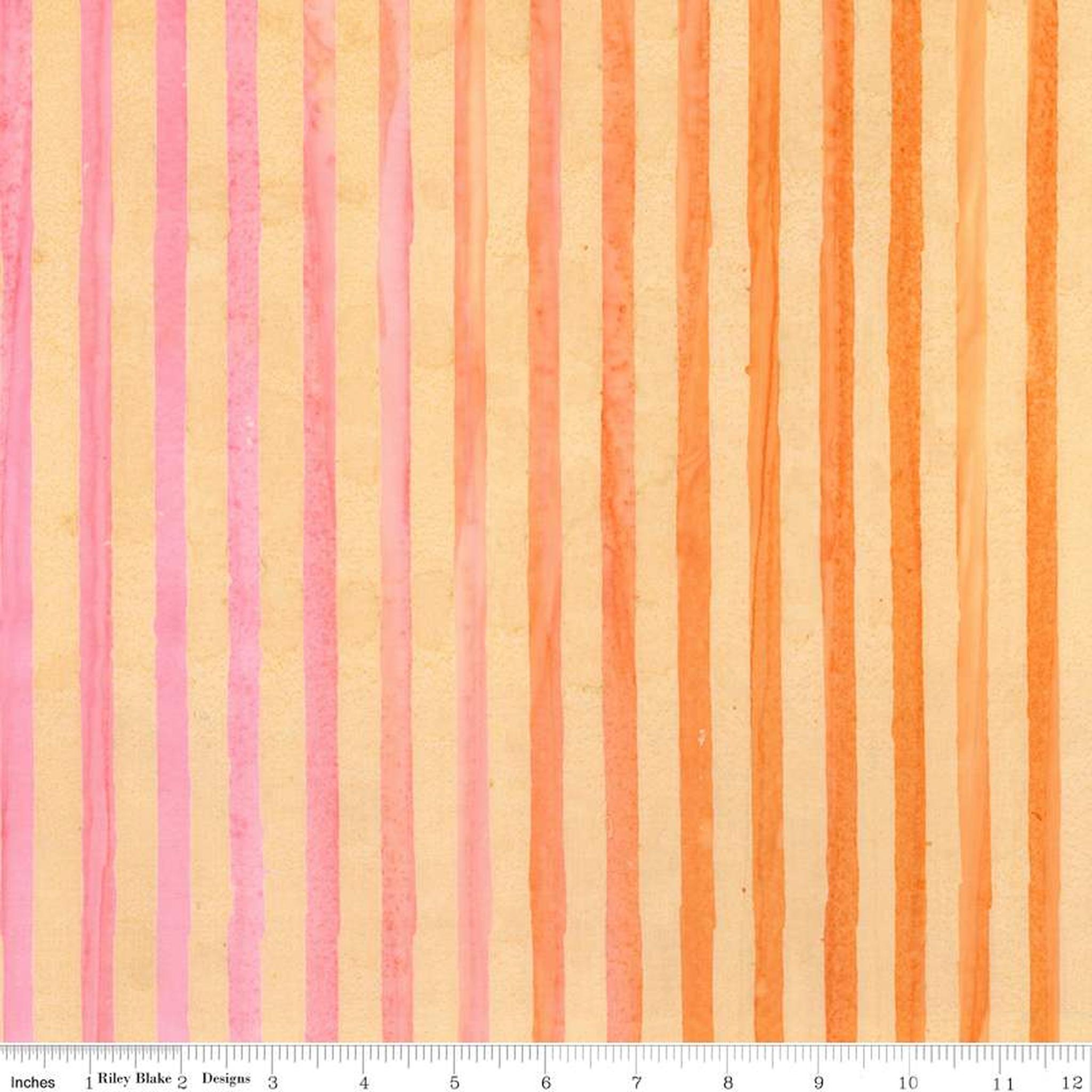 Expressions Batik Elementals by Riley Blake - Get in Line: Coral Fiesta