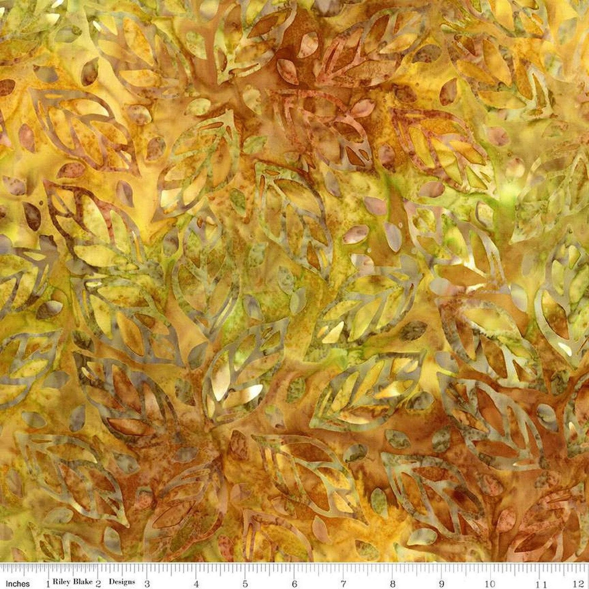 Expressions Batik Floral Reflections by Riley Blake - Goldenrod