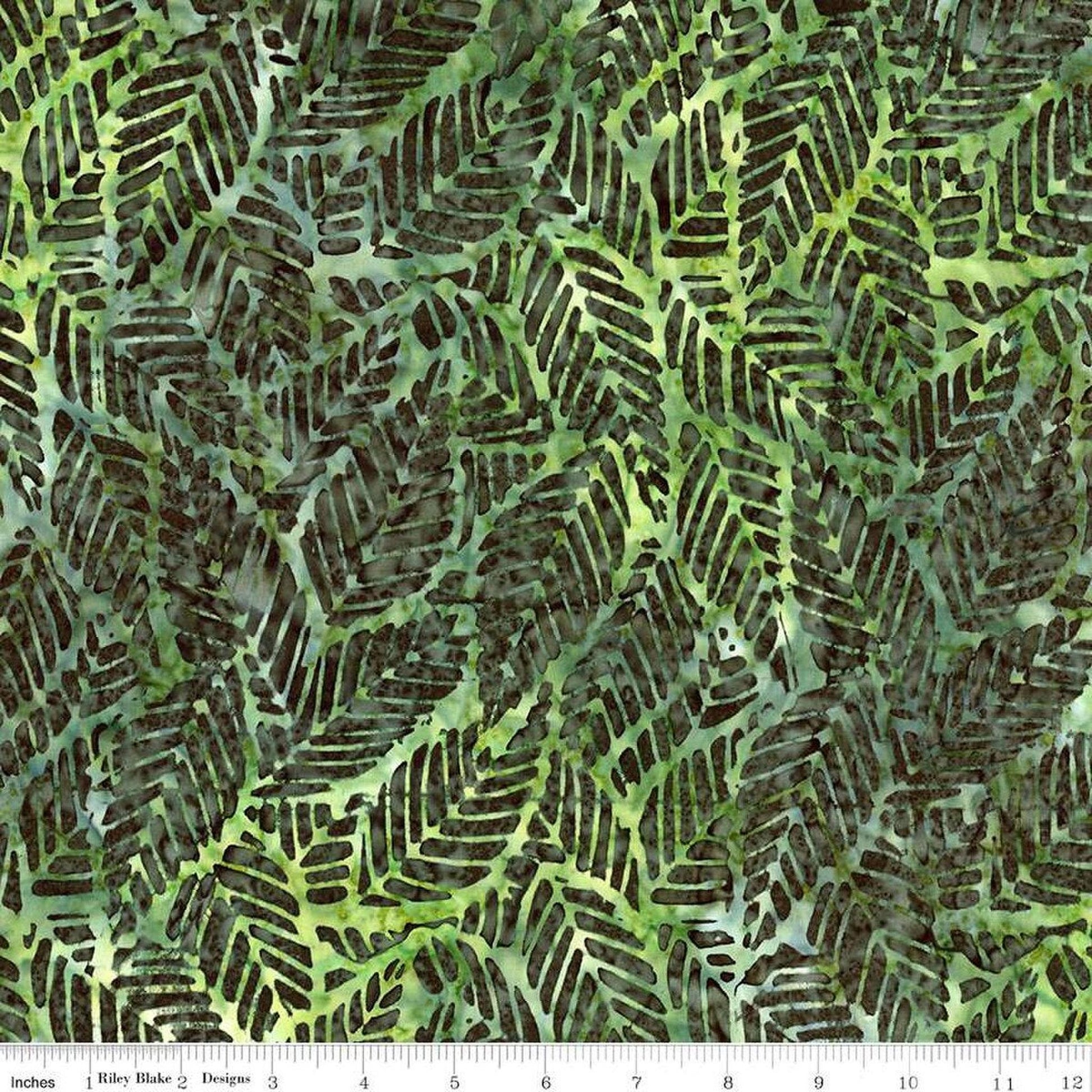 Expressions Batik Floral Reflections by Riley Blake - Grass