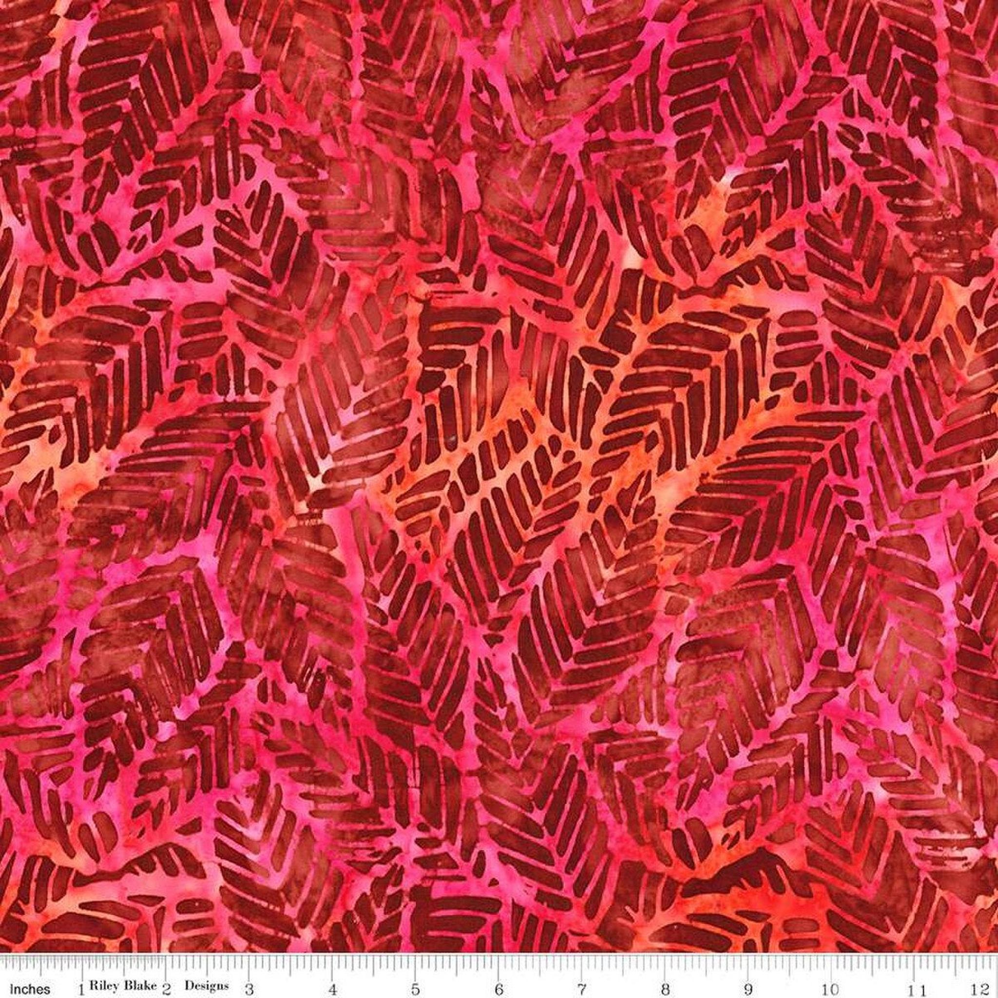 Expressions Batik Floral Reflections by Riley Blake - Red Candy Riot