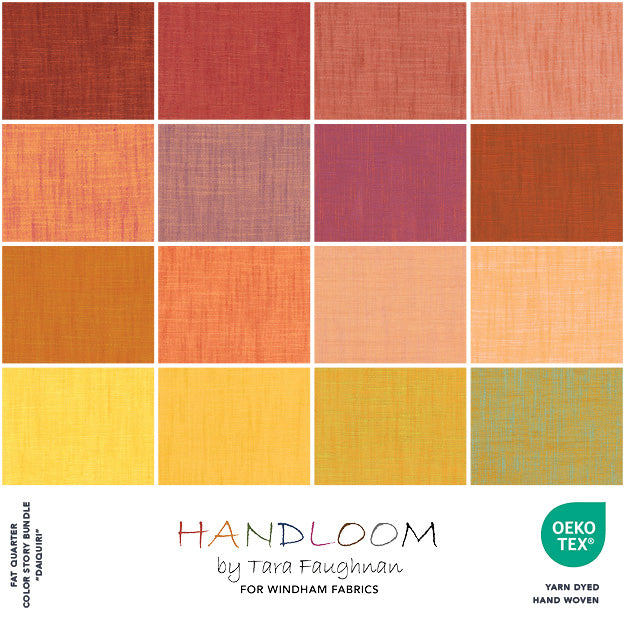 Fat Quarter Bundle (16) Handloom in Daiquiri