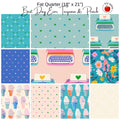 Fat Quarter Bundle (10) - Best Day Ever - Turquoise