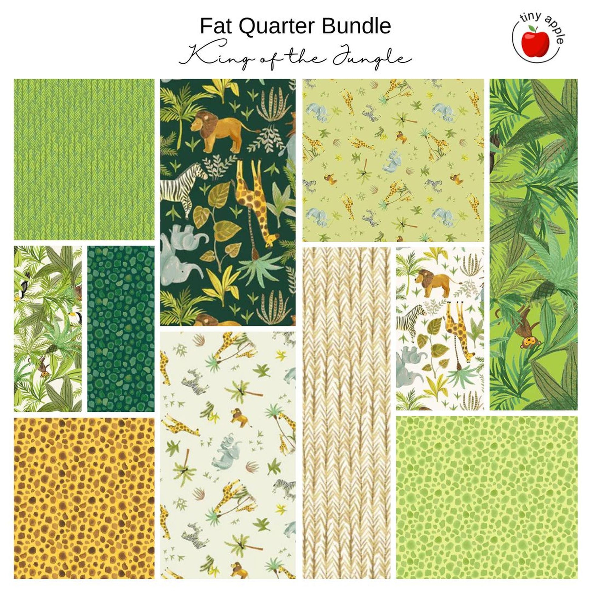 Fat Quarter Bundle (11) - King of the Jungle