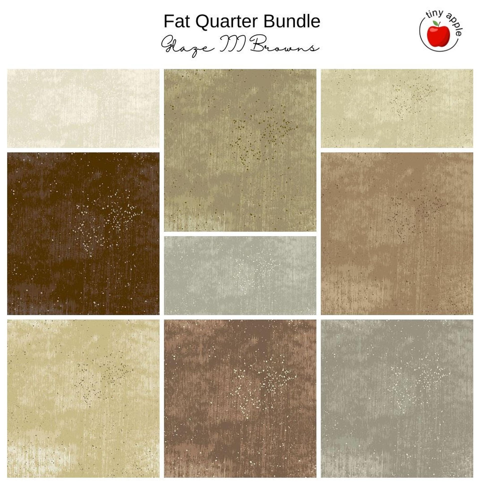 Fat Quarter Bundle (9) - Glaze III Browns