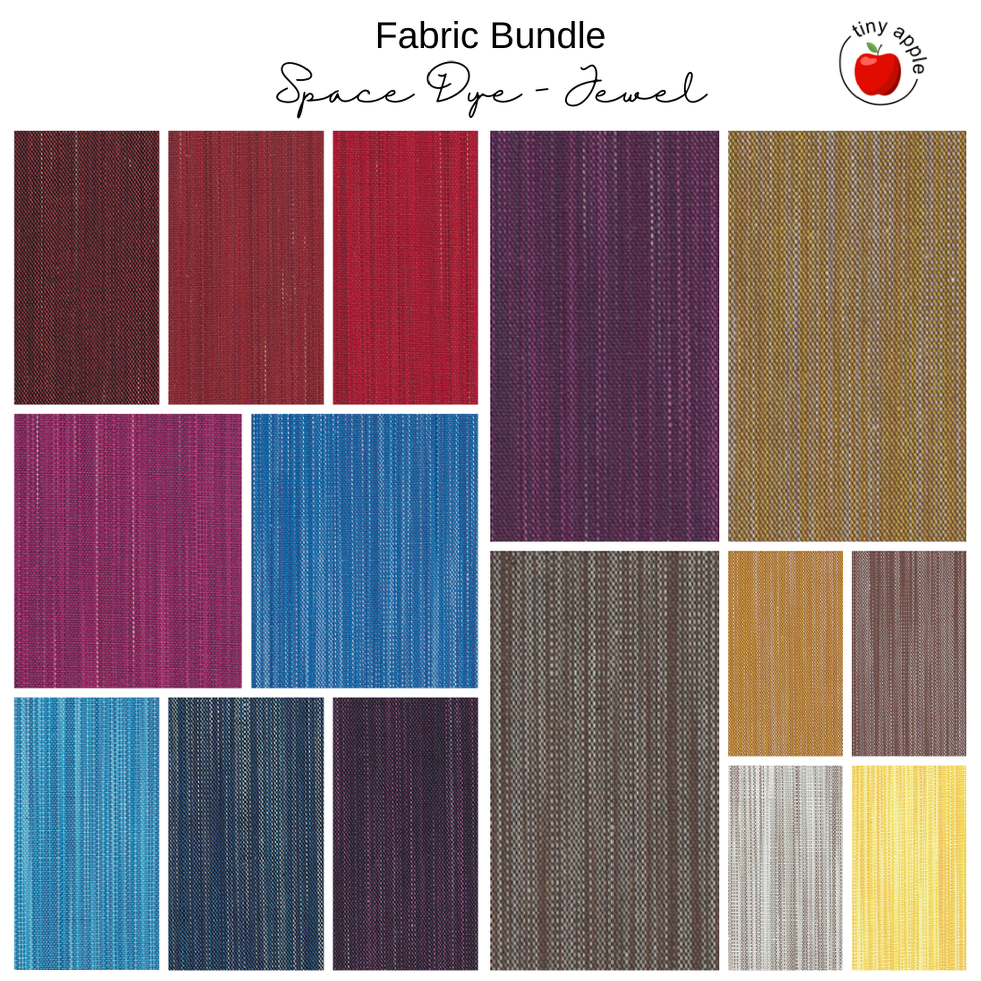 Fat Quarter Bundle - Space Dye -Jewel (15)