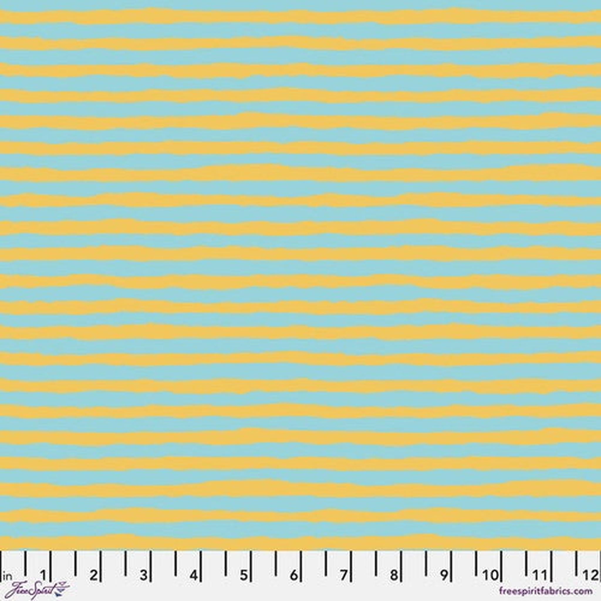February 2024 by Kaffe Fassett Comb Stripe - Turquoise