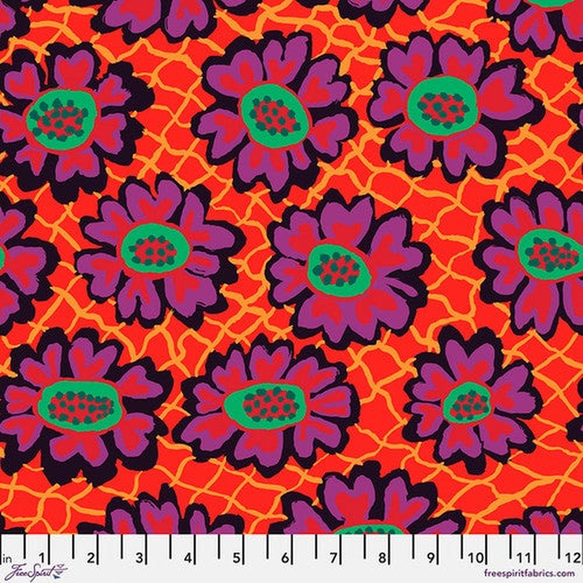 February_2023 by Kaffe Fassett - Flower Net - Crimson