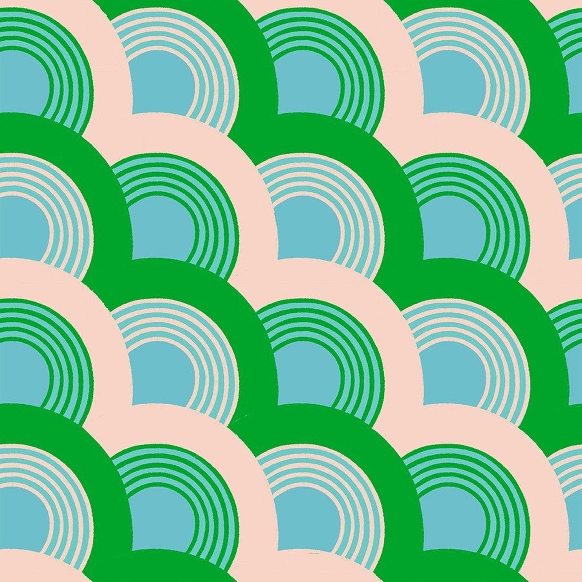 Flowerland by Melody Miller - Nightlights Turquoise