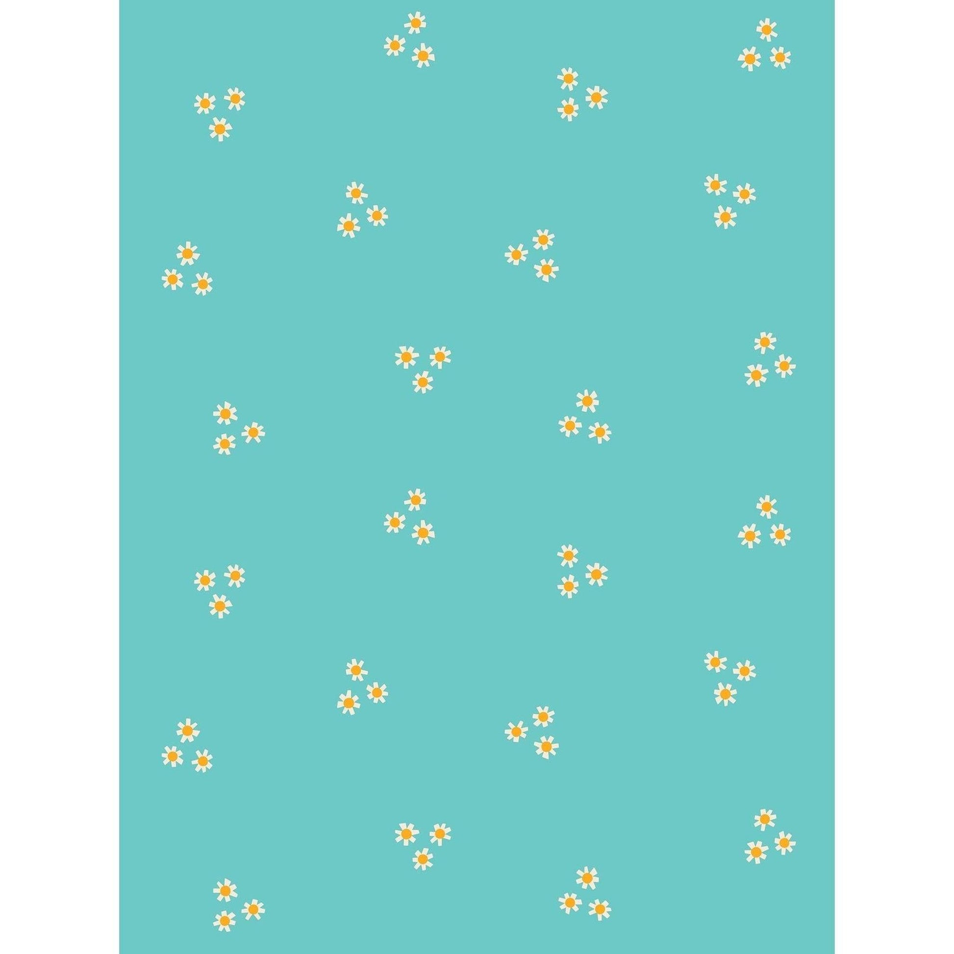 Flowerland by Melody Miller - Posies Turquoise