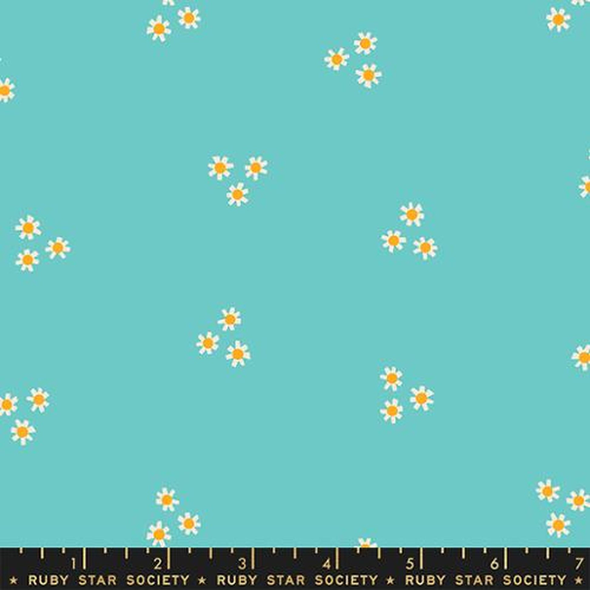 Flowerland by Melody Miller - Posies Turquoise