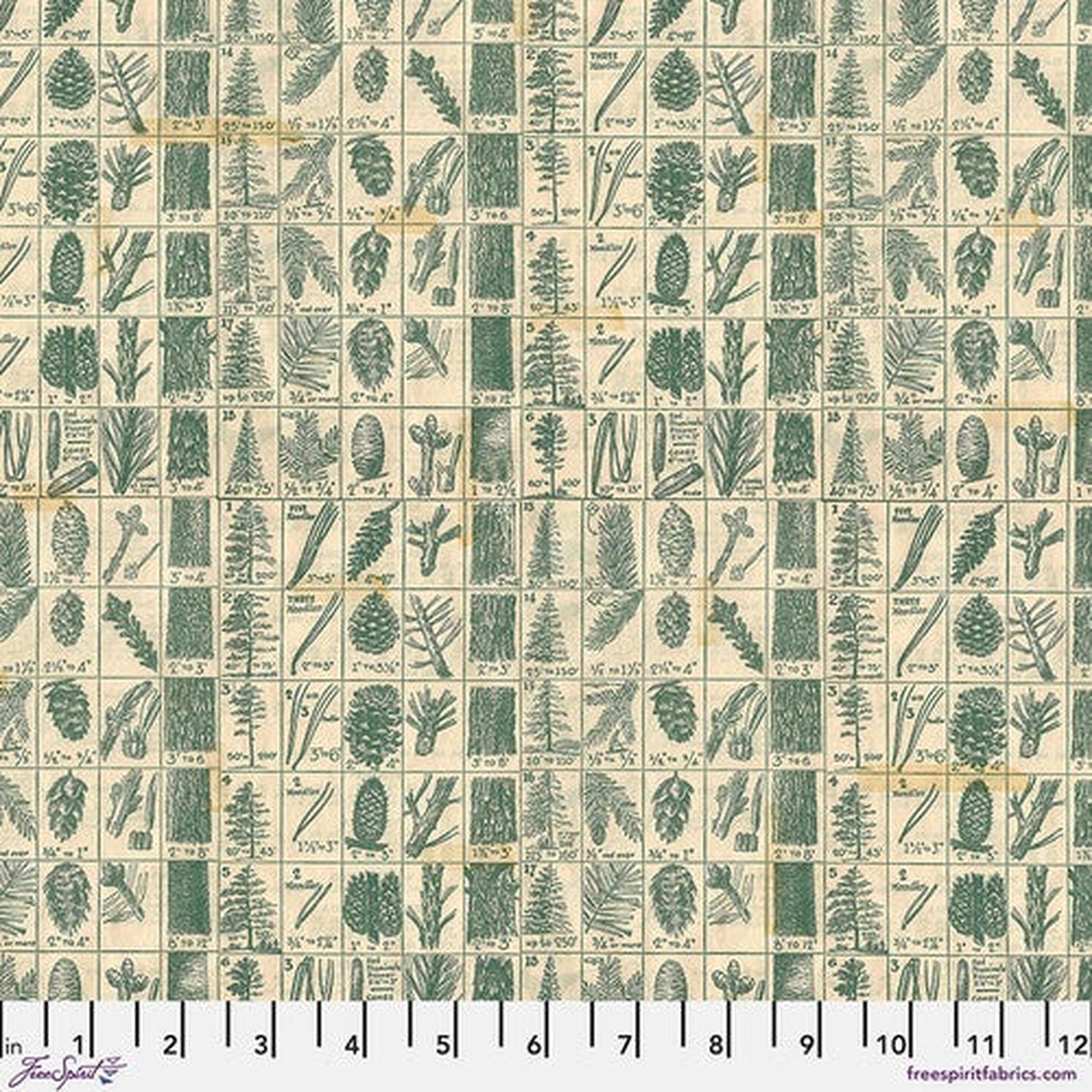 Free Spirit: Holidays Past by Tim Holtz Pine Chart: Green