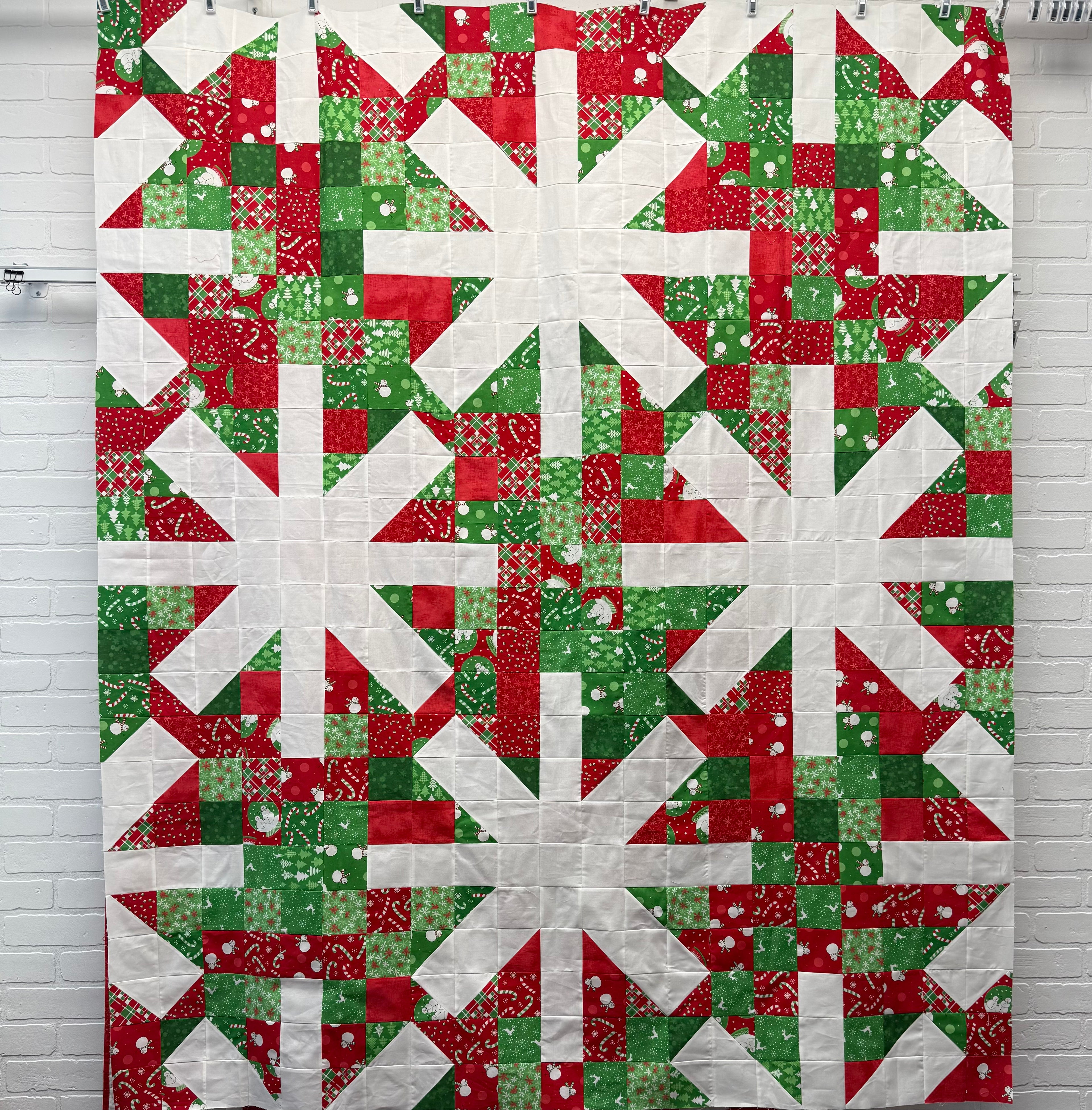 Asterisks in Snow Time Quilt Kit - 63" x 75"