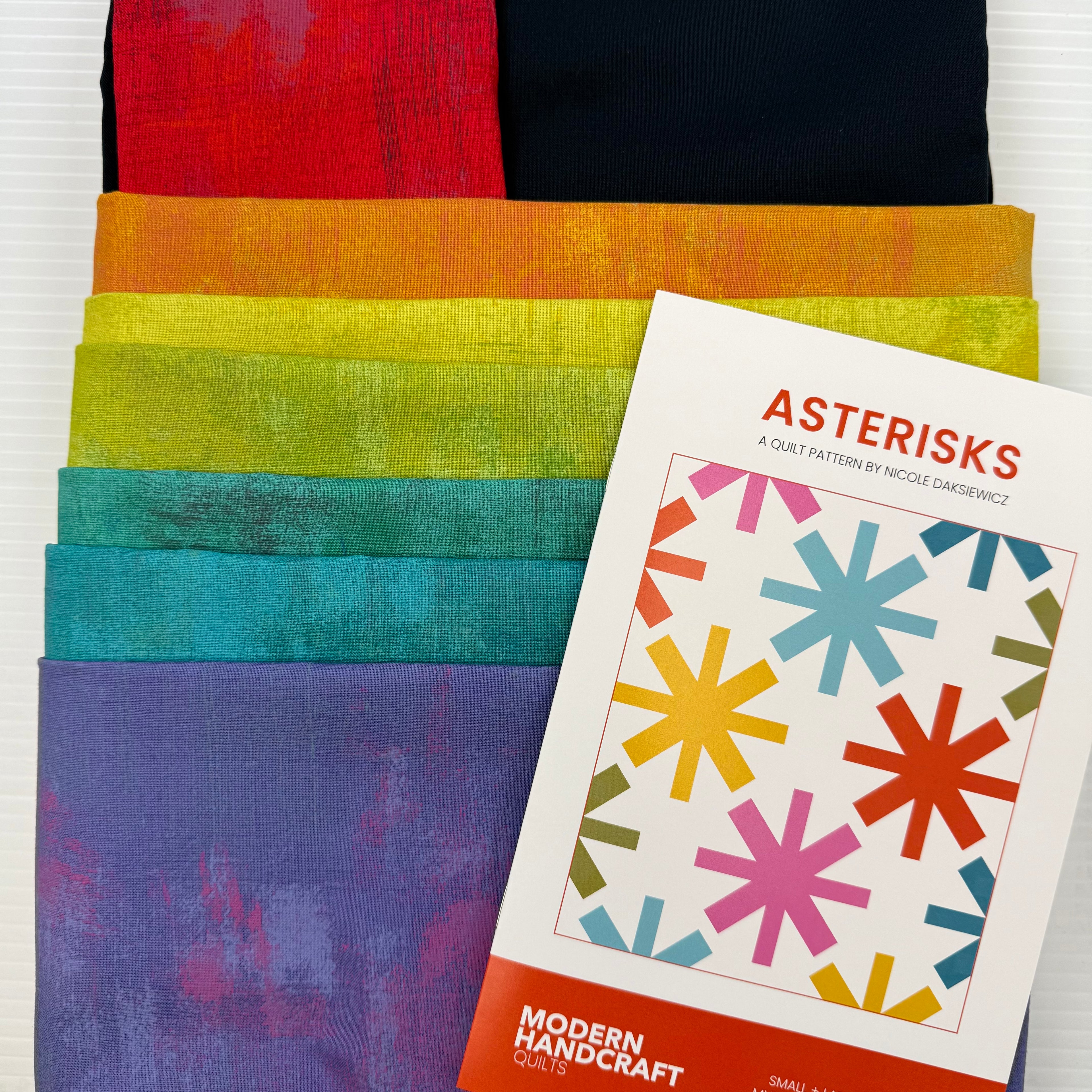 Asterisks in Grunge Quilt Kit - 63" x 75"