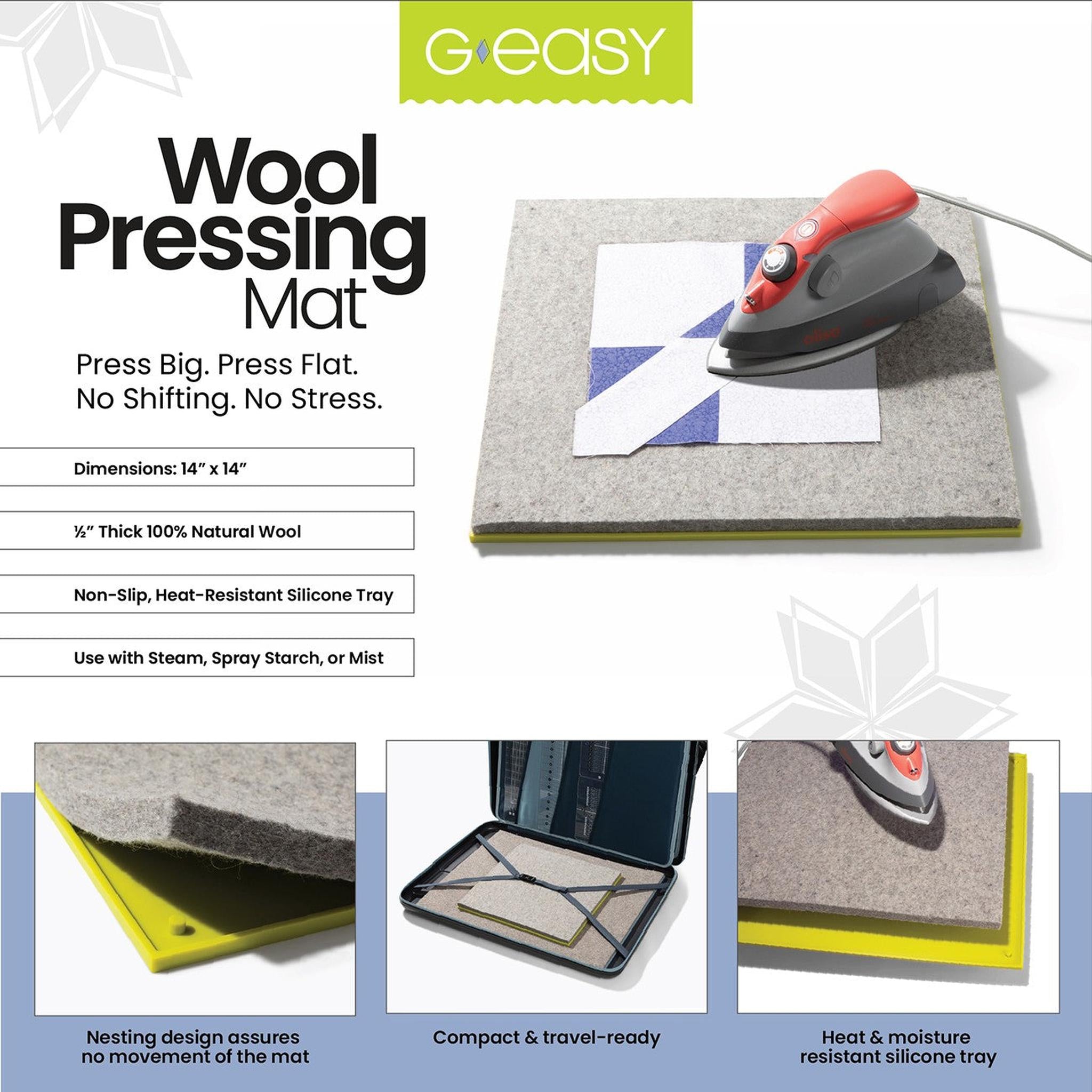 GEasy Small Wool Pressing Mat and Tray | G.E. Designs