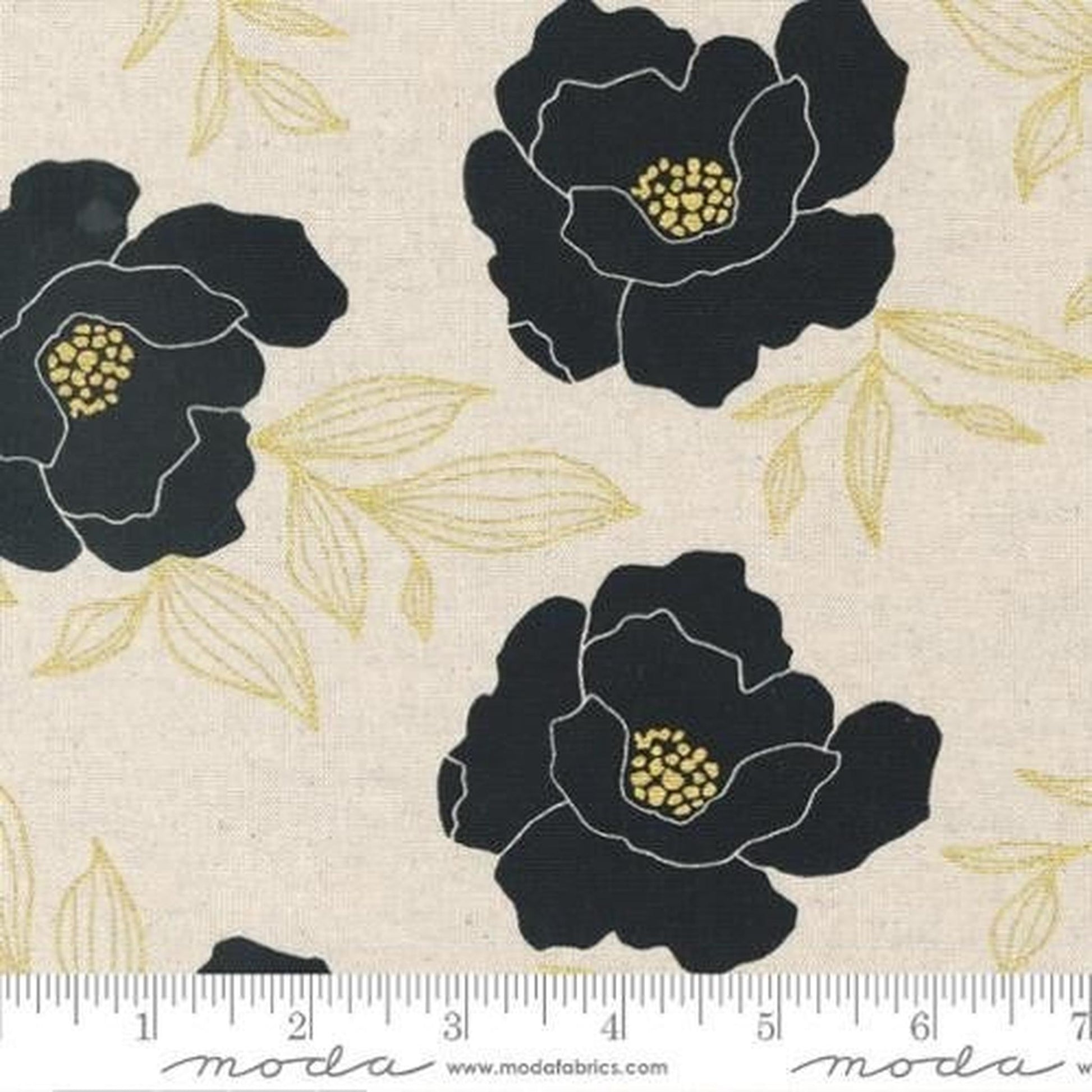 Gilded Mochi Linen - Bold Blossoms Paper Gold