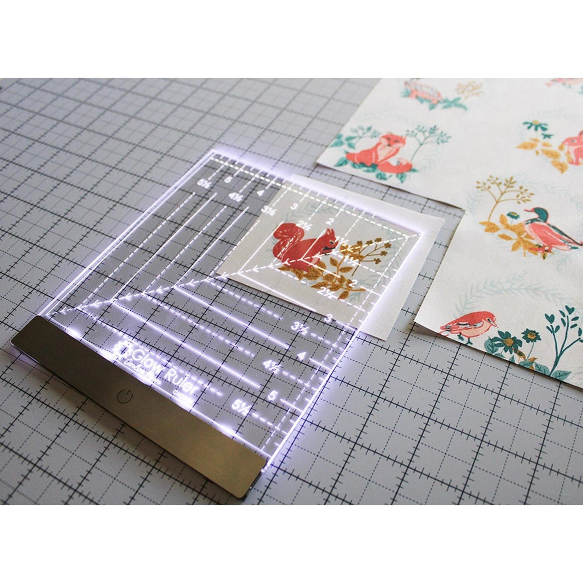 Glow Ruler by Carolina Moore 6" Square - For Righties
