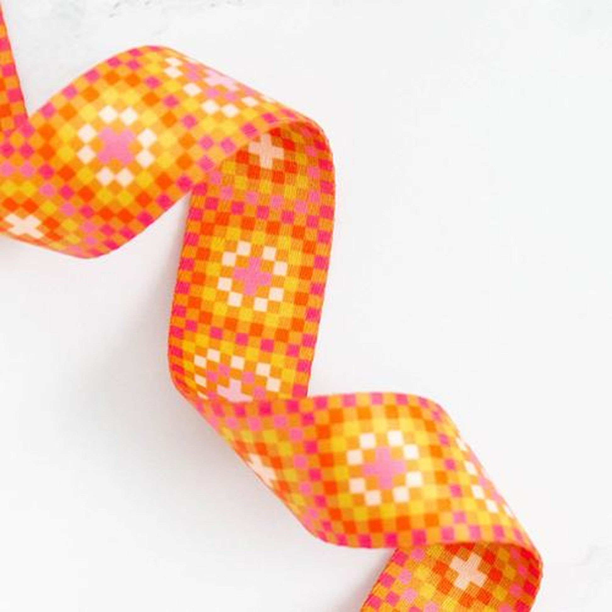 Granny Squares in Caramel 1 1/2" Webbing