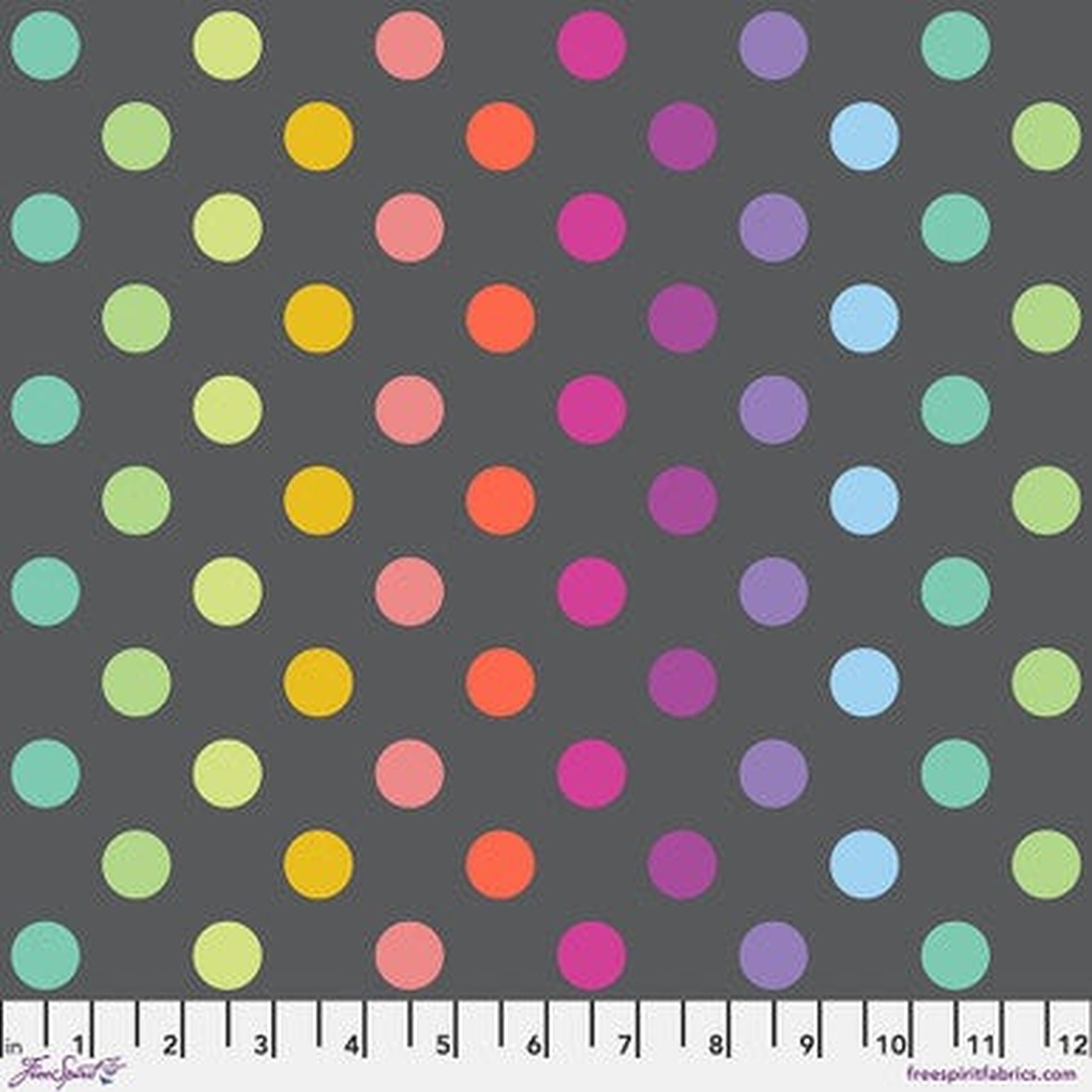 Graywork by Tula Pink - Disco Poms - Carbon