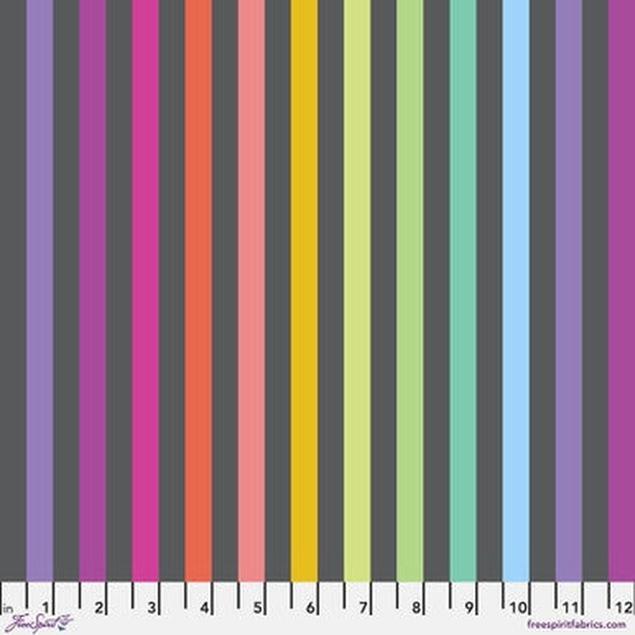 Graywork by Tula Pink - Disco Stripe - Carbon