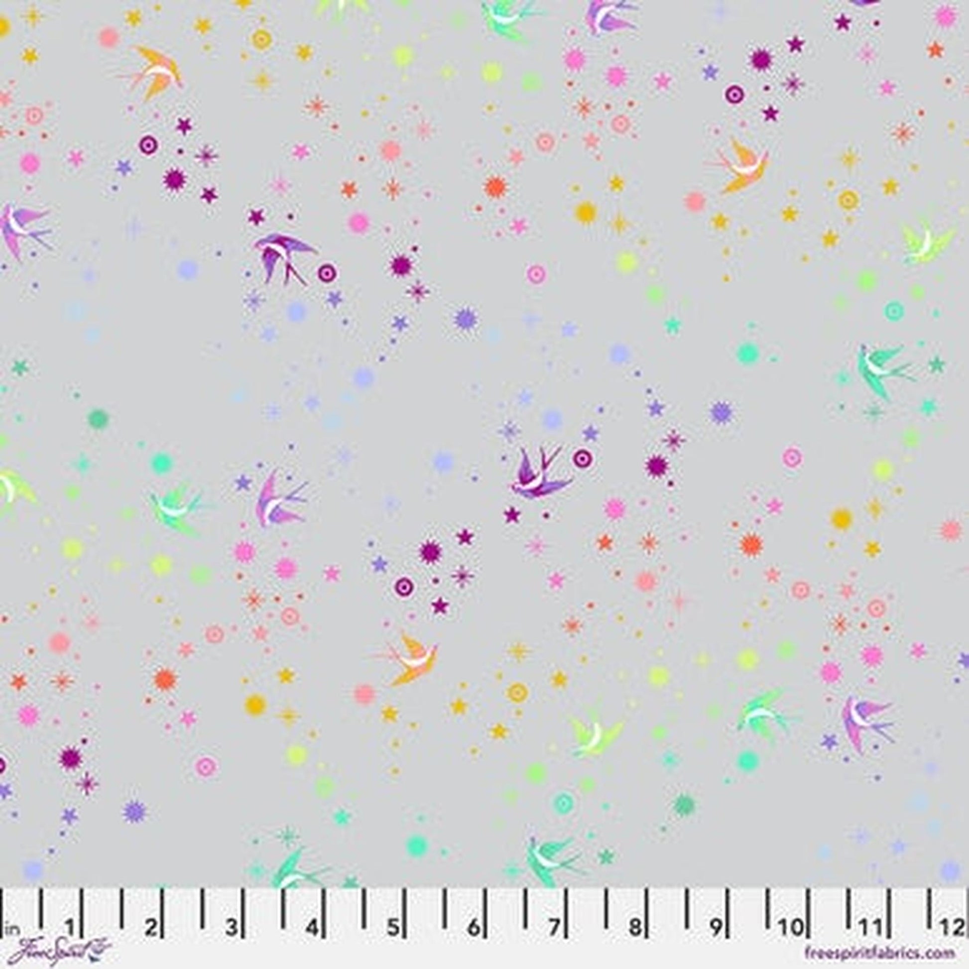 Graywork by Tula Pink - Fairy Dust -Fog