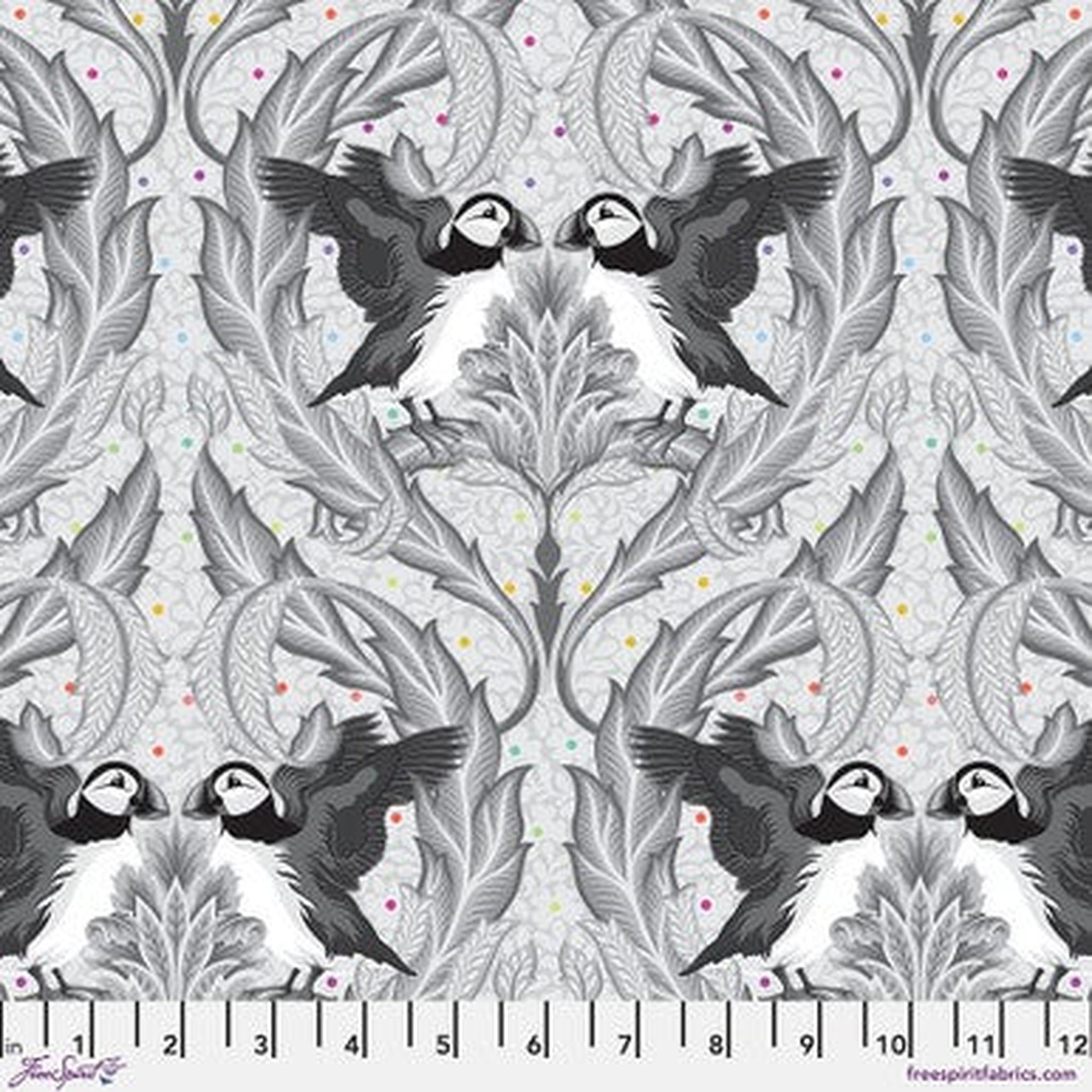 Graywork by Tula Pink - Huffin & Puffin - Whisper