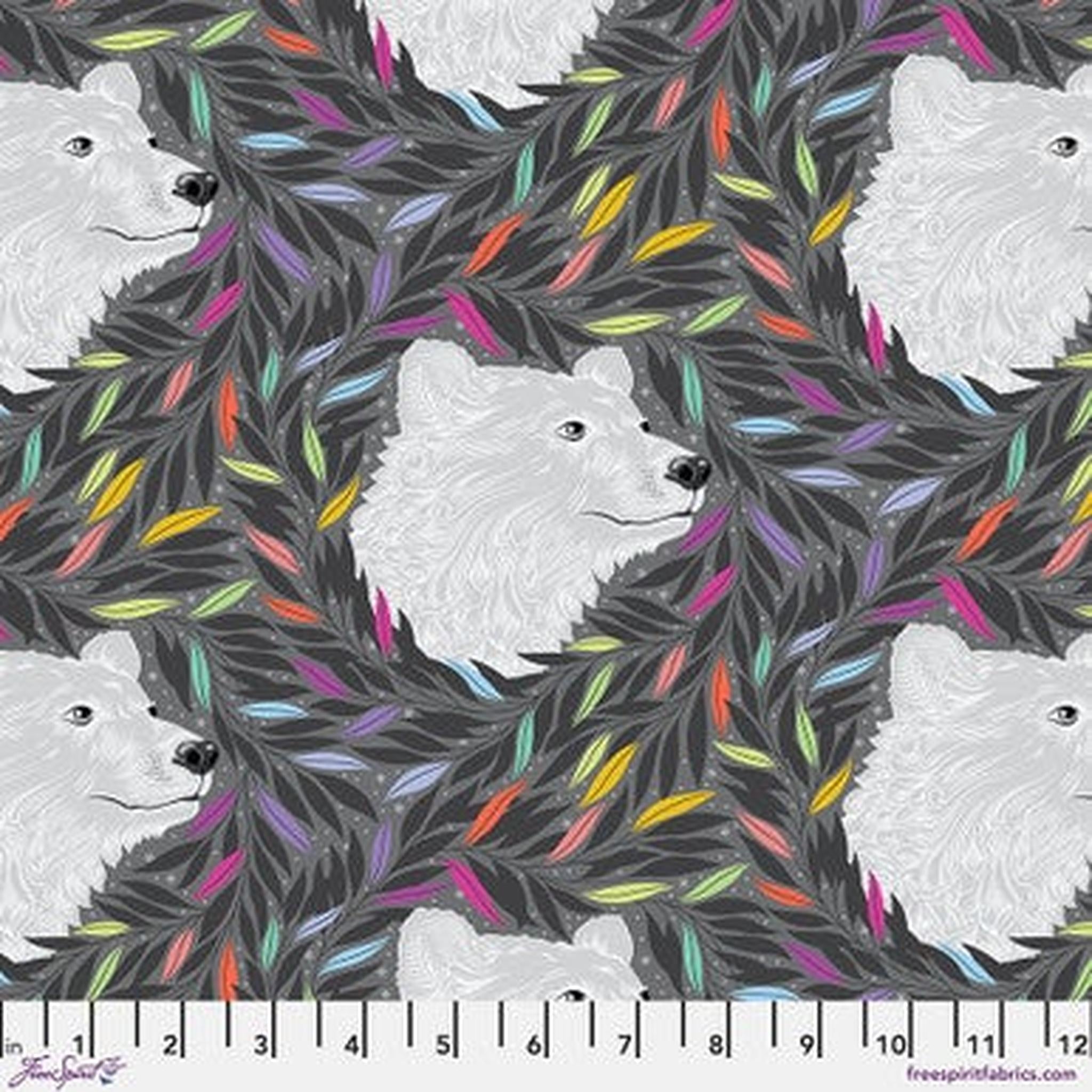 Graywork by Tula Pink - Just Bearly - Carbon