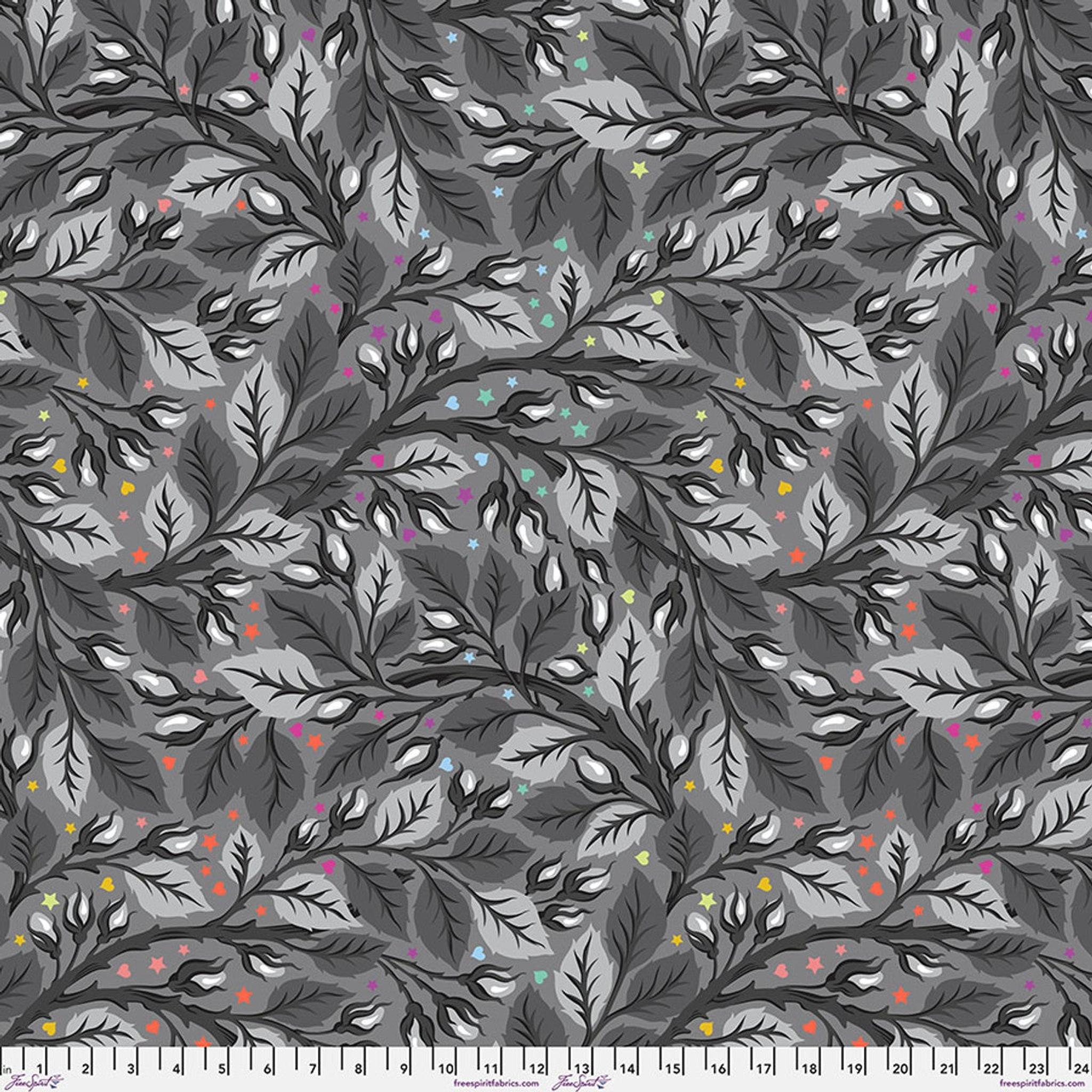Graywork by Tula Pink - Nip in the Bud Wideback - Shadow