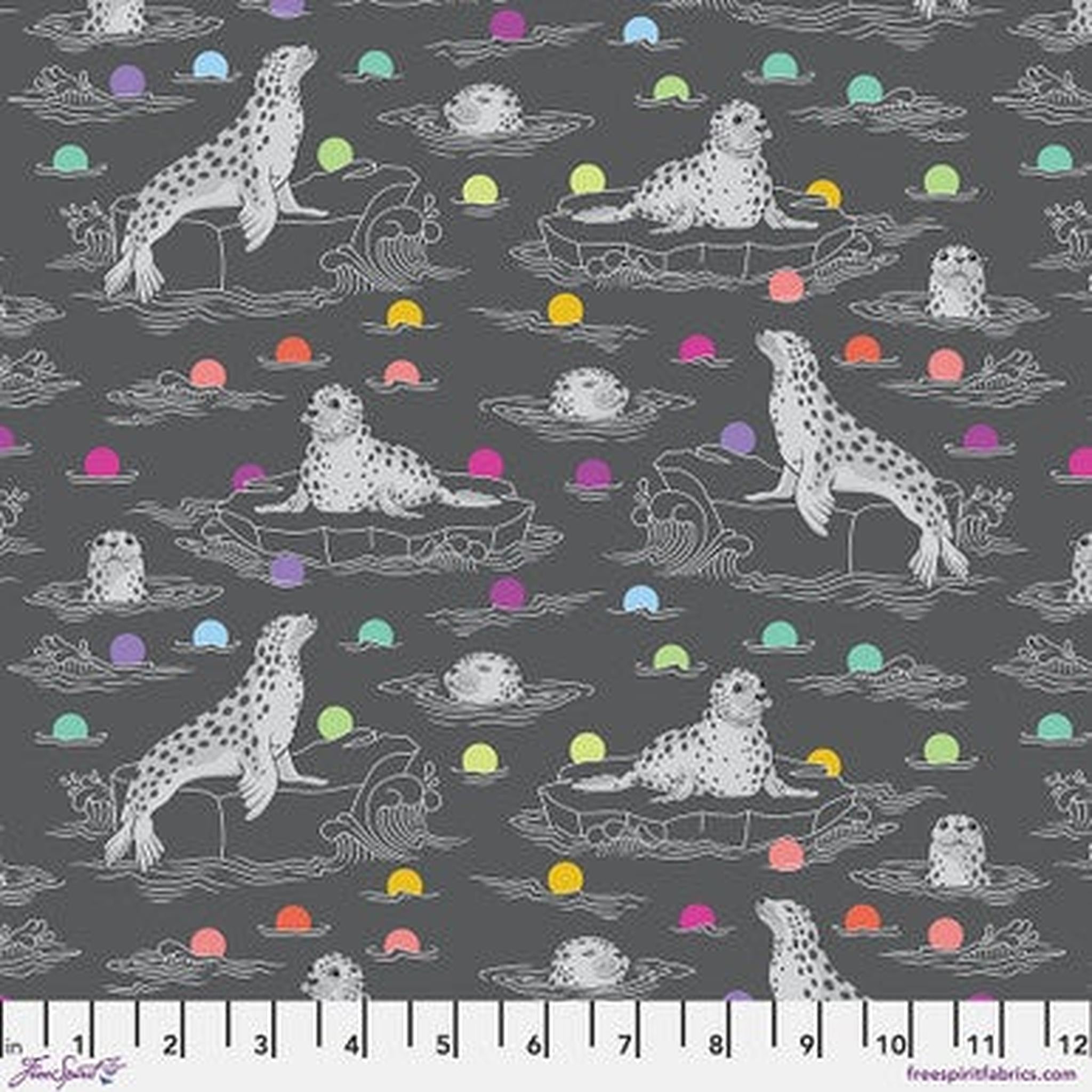 Graywork by Tula Pink - Seal the Deal - Carbon