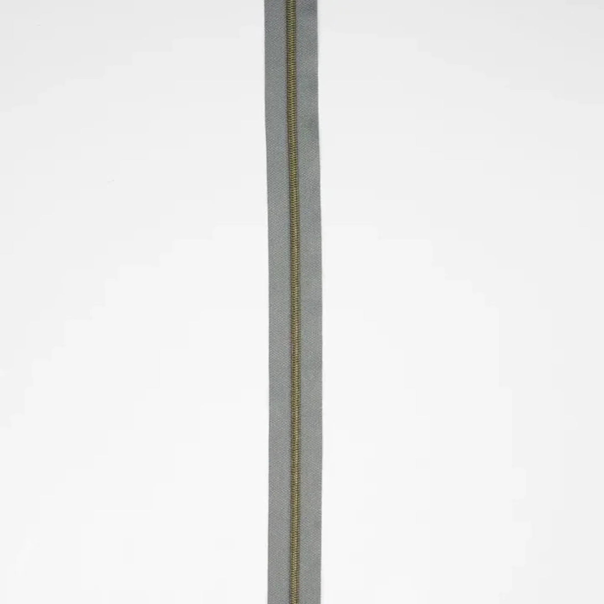 Grey Nylon Coil Zipper #3 - Antique Finish