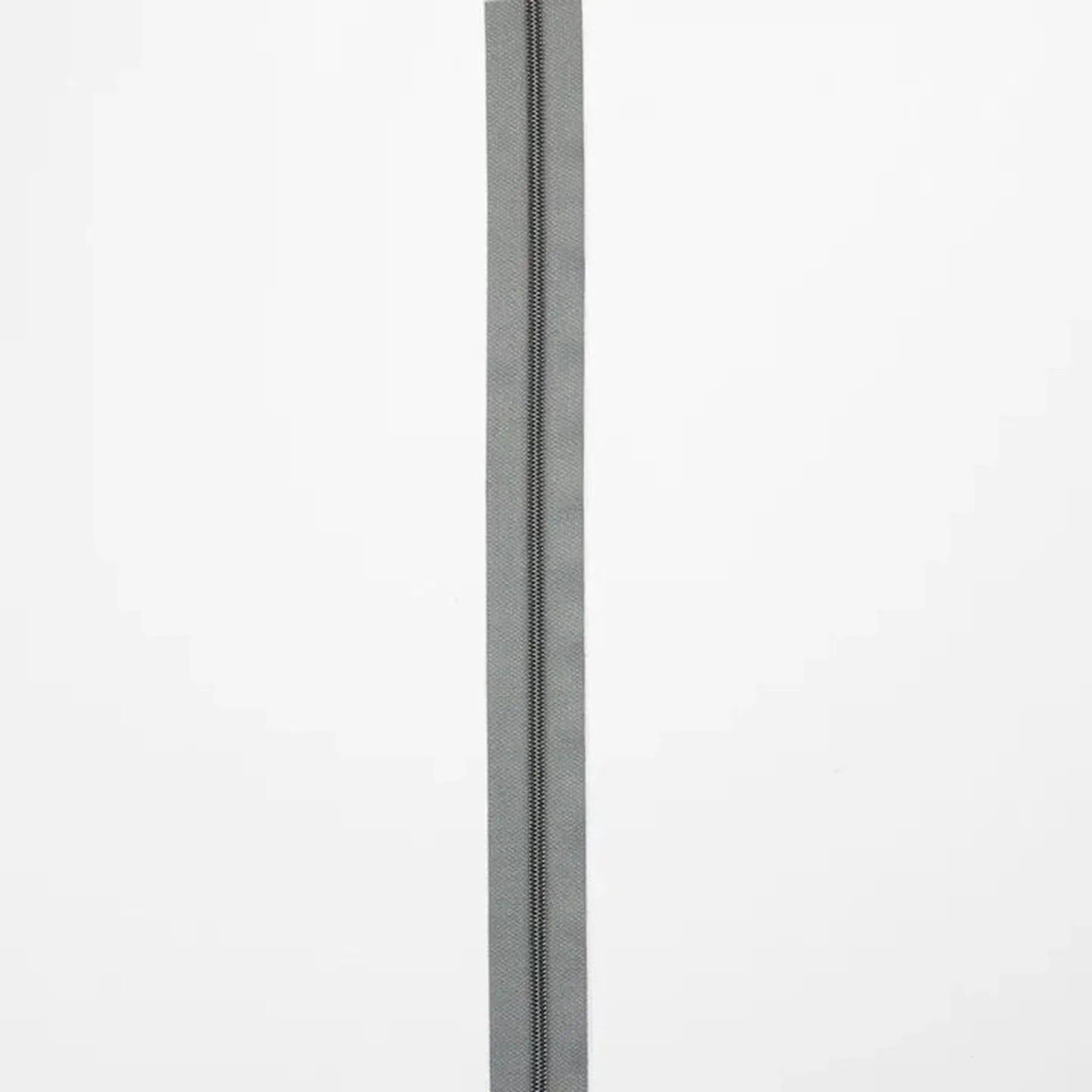 Grey Nylon Coil Zipper #3 - Gunmetal Finish
