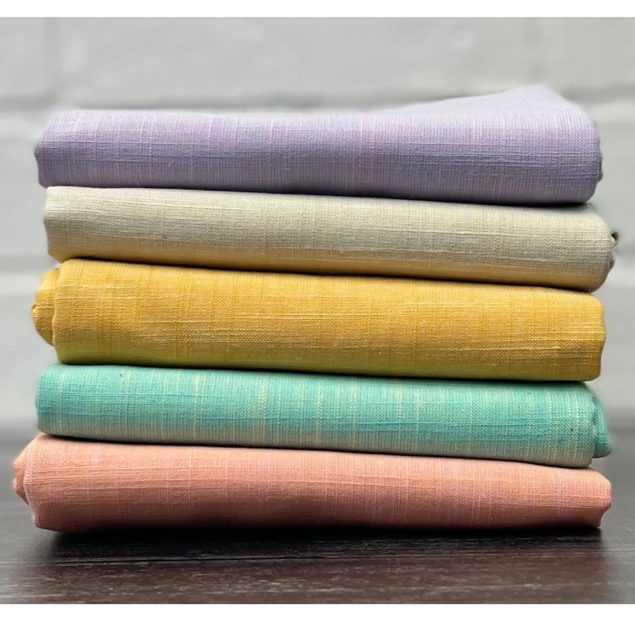 One Yard Bundle (5) Handloom - Peach