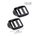 Hardware: 1" Strap Adjuster (2) - Black Metal Finish