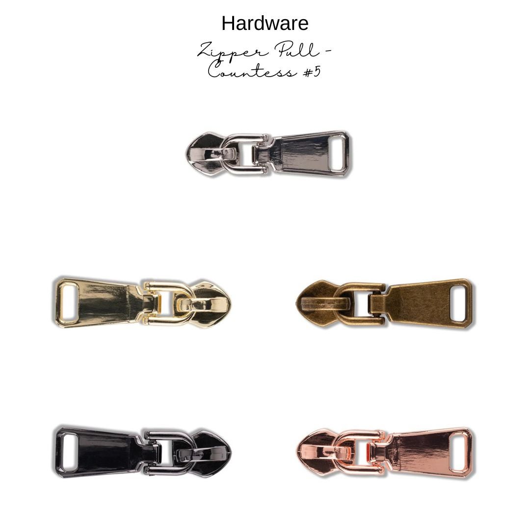 Hardware: Countess Zipper Pull #5 | Multiple Finishes