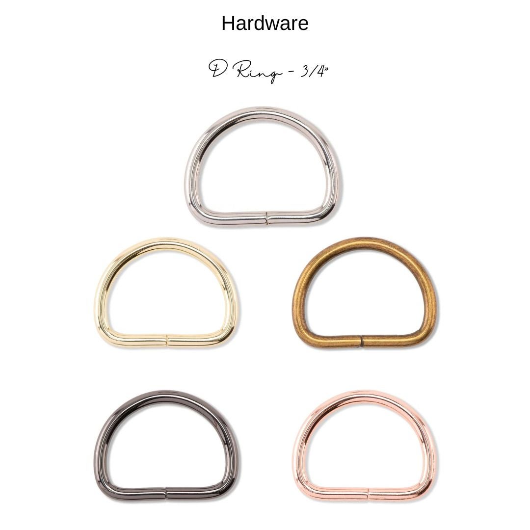 Hardware: D-Ring 3/4" | Multiple Finishes