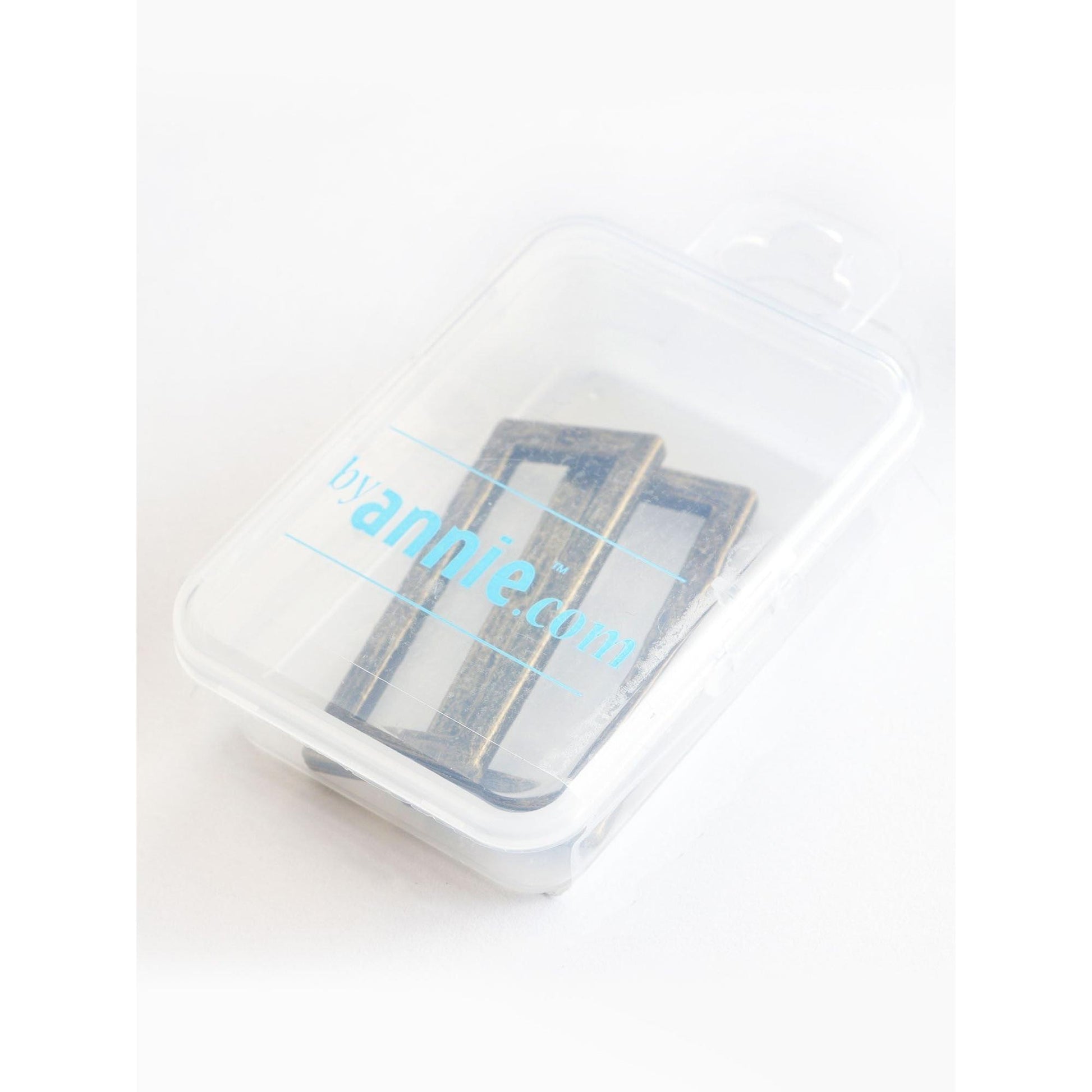 Hardware: Rectangle Ring 1 1/2" Slider (2) - Antique Brass Finish