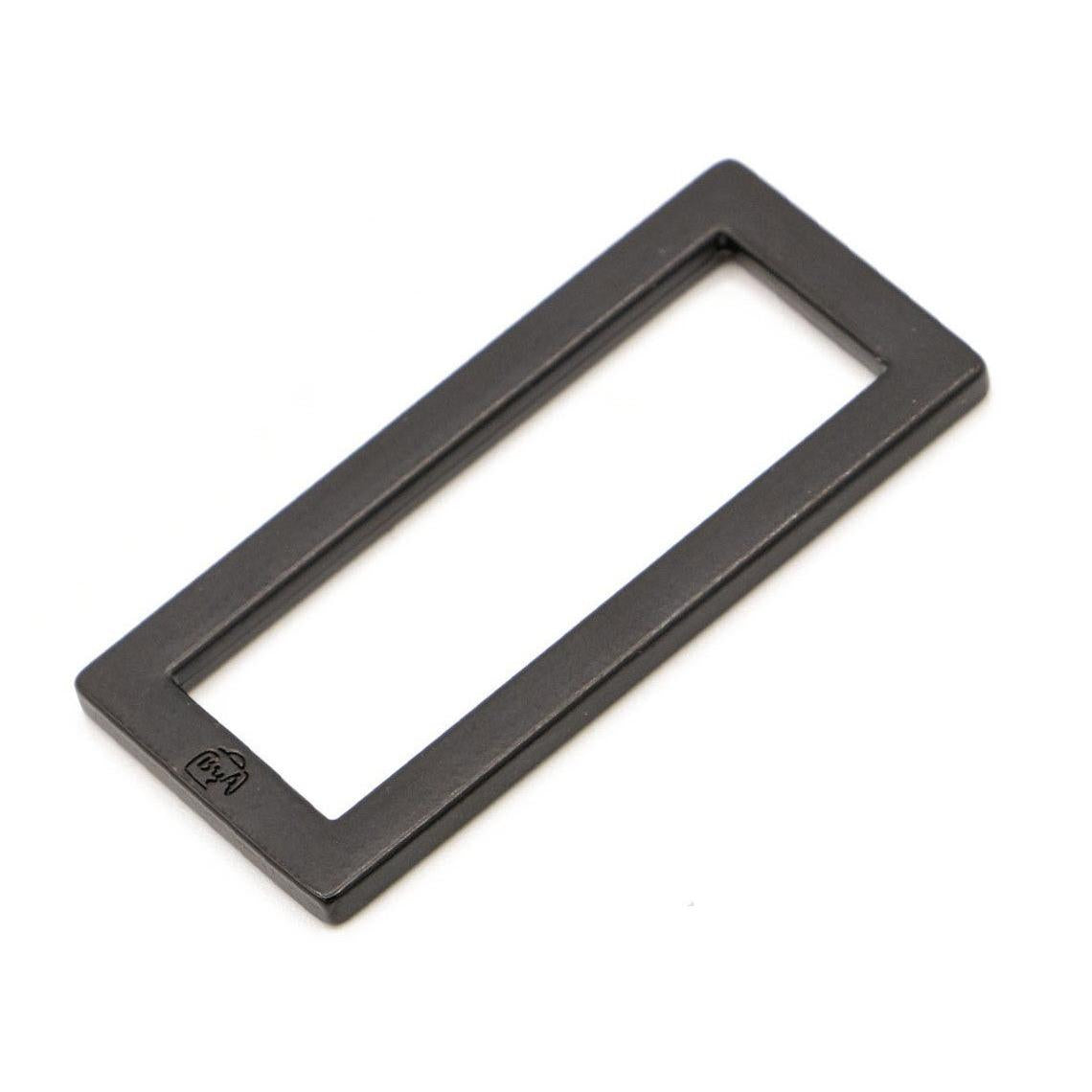 Hardware: Rectangle Ring 1 1/2" Slider (2) - Black Metal Finish