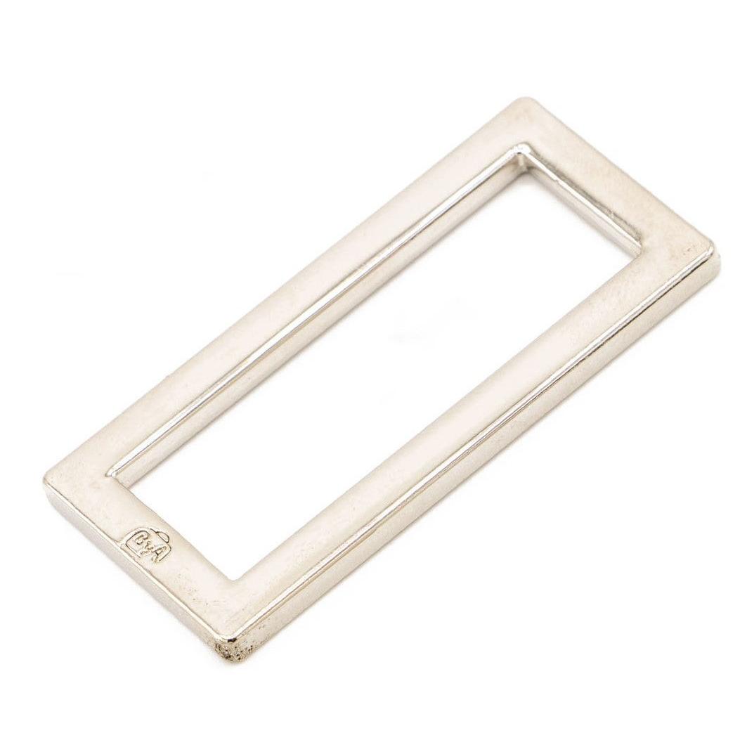 Hardware: Rectangle Ring 1 1/2" Slider (2) - Nickel Finish