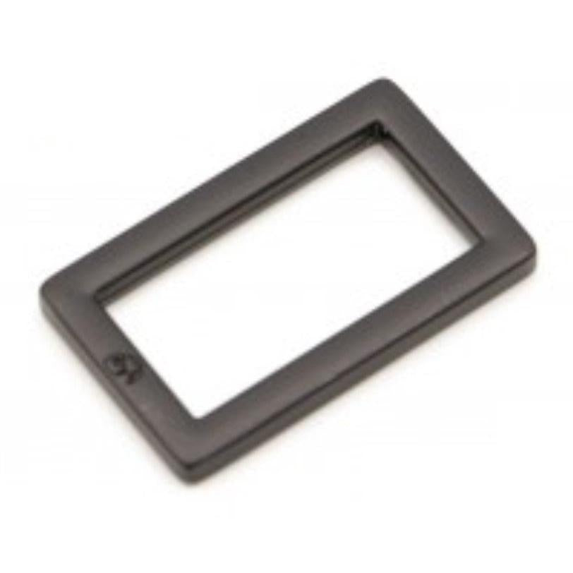 Hardware: Rectangle Ring 1" Slider (2) - Black Metal Finish