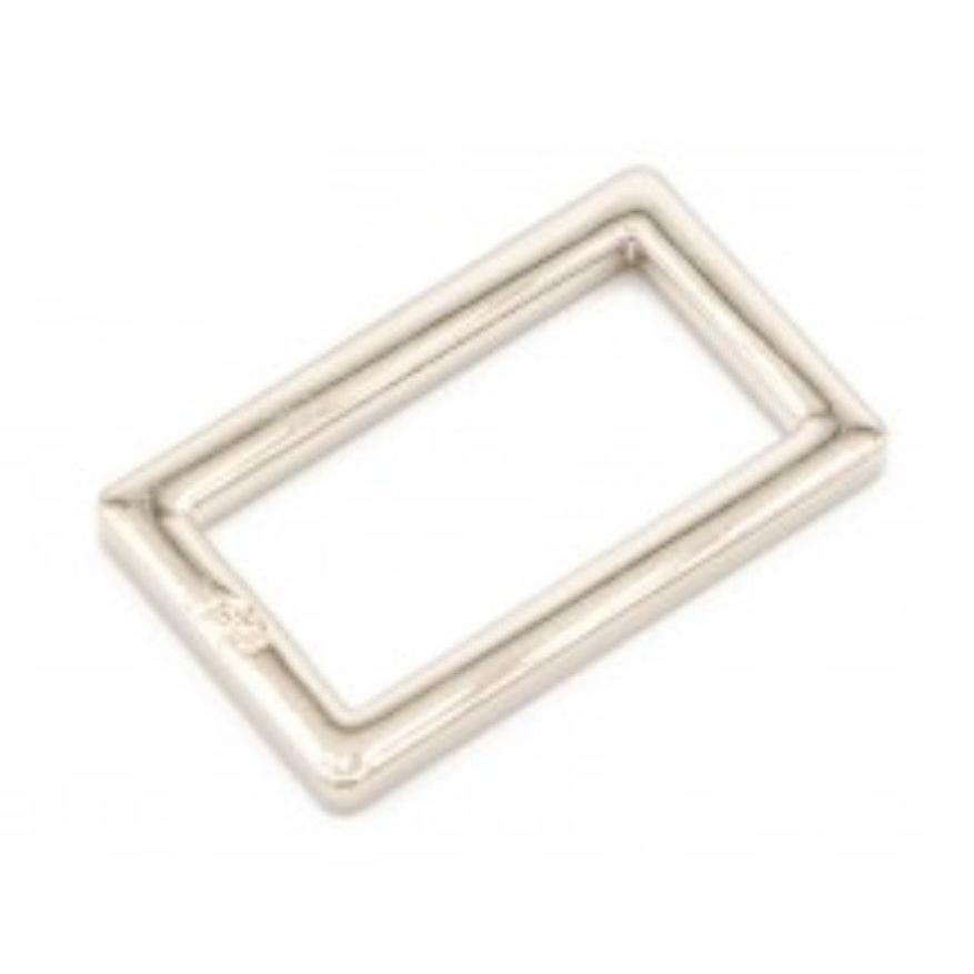 Hardware: Rectangle Ring 1" Slider (2) - Nickel Finish