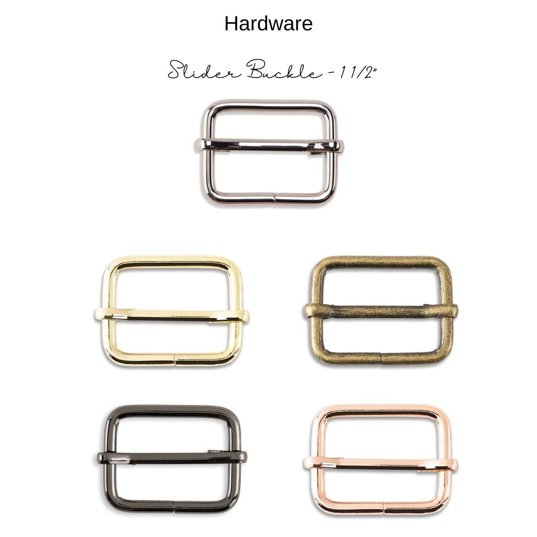 Hardware: Slider Buckle 1 1/2” | Multiple Finishes