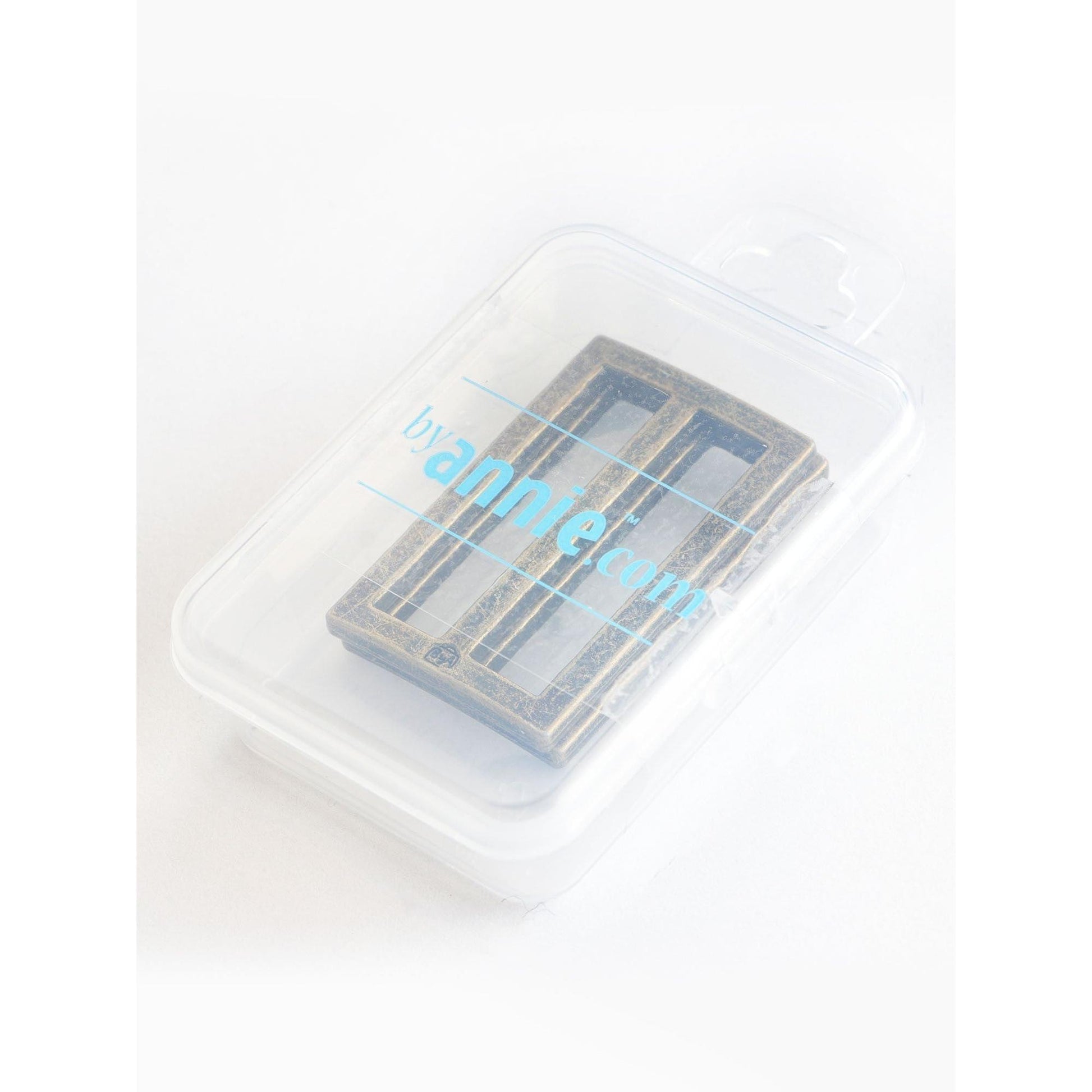 Hardware: Widemouth Rectangular Slider 1 1/2" Slider (2) - Antique Brass Finish