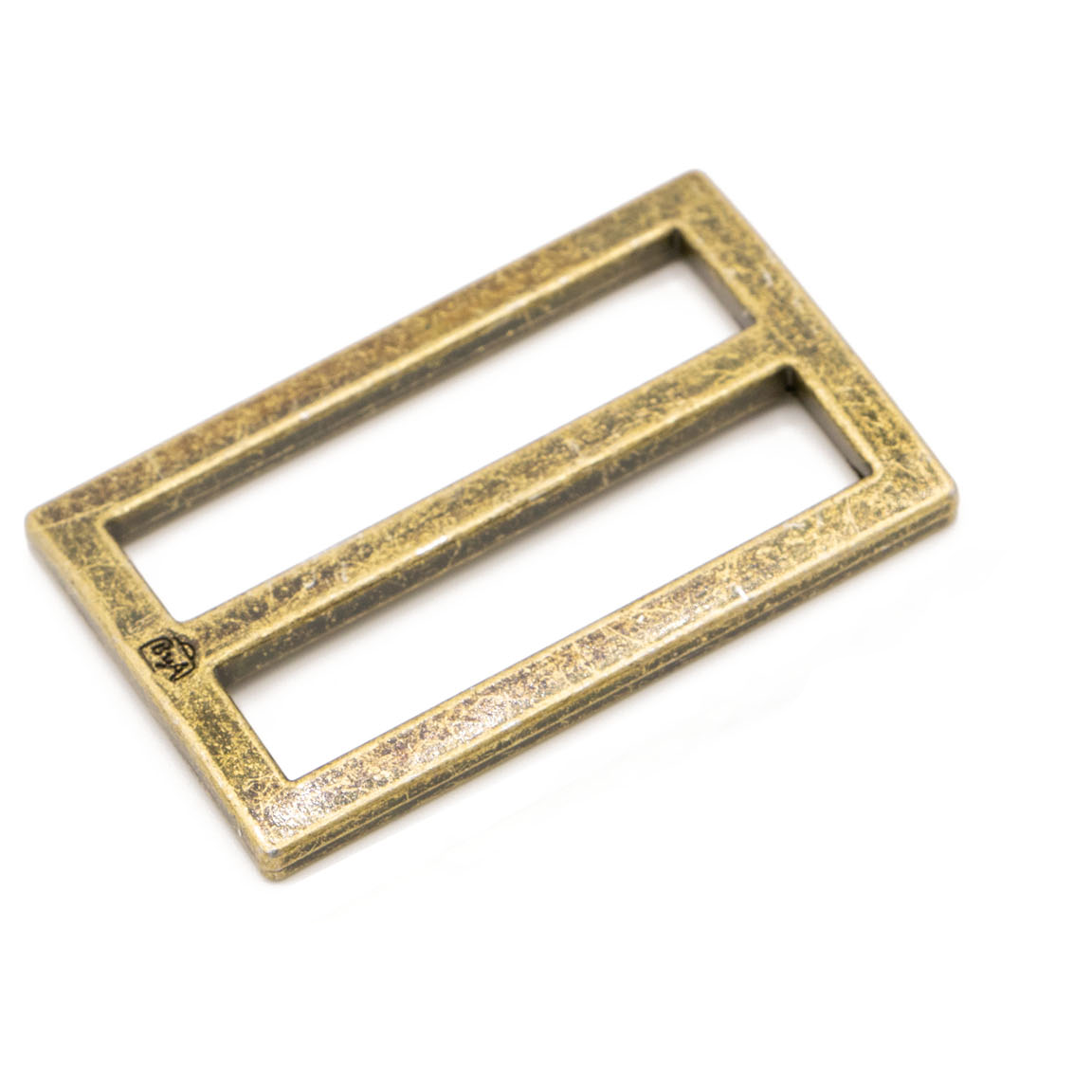 Hardware: Widemouth Rectangular Slider 1 1/2" Slider (2) - Antique Brass Finish
