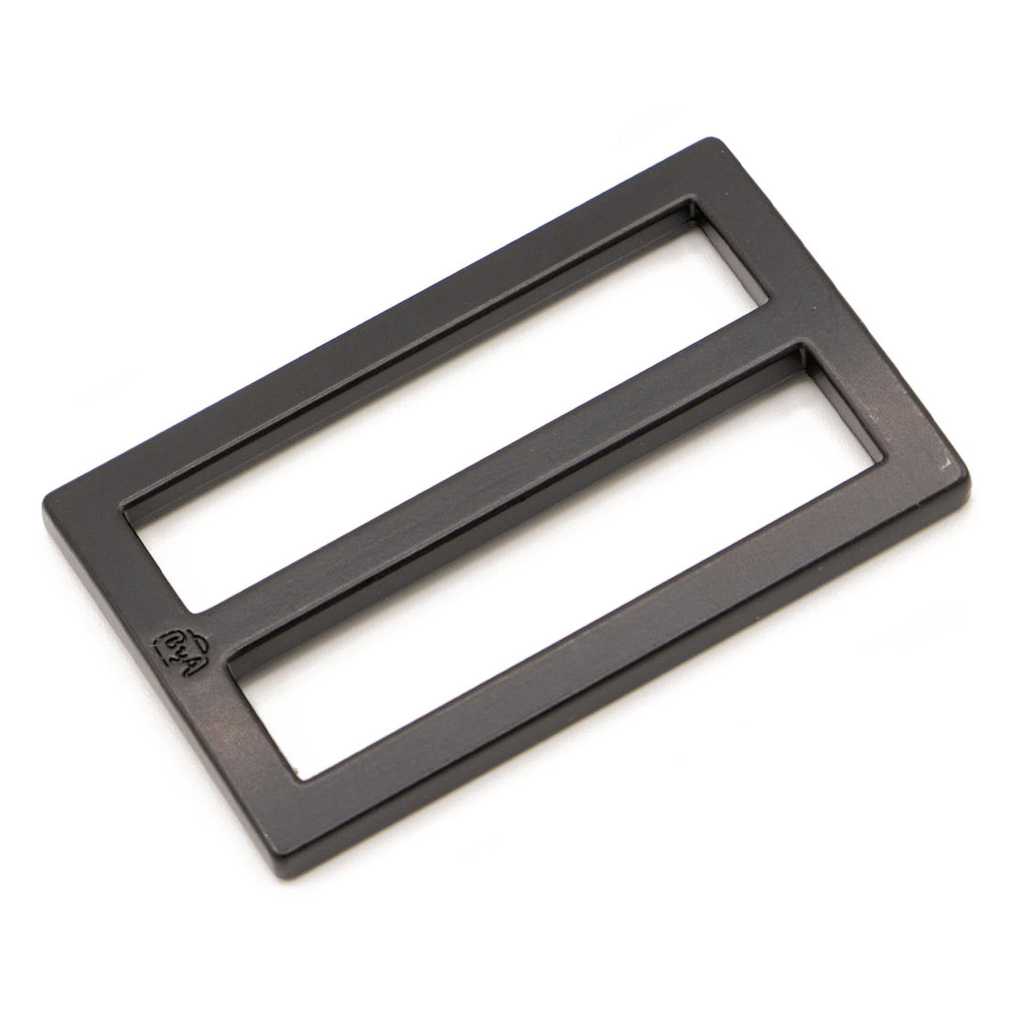 Hardware: Widemouth Rectangular Slider 1 1/2" Slider (2) - Black Metal